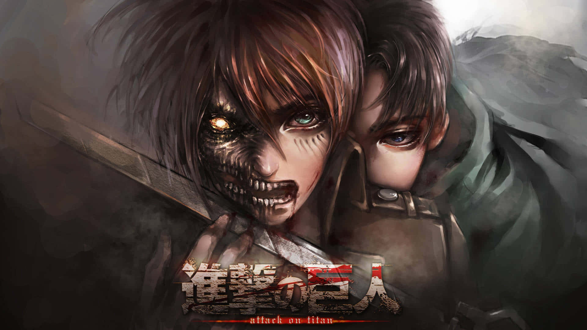 Download Attack On Titan, Eren Vs Titan Wallpaper