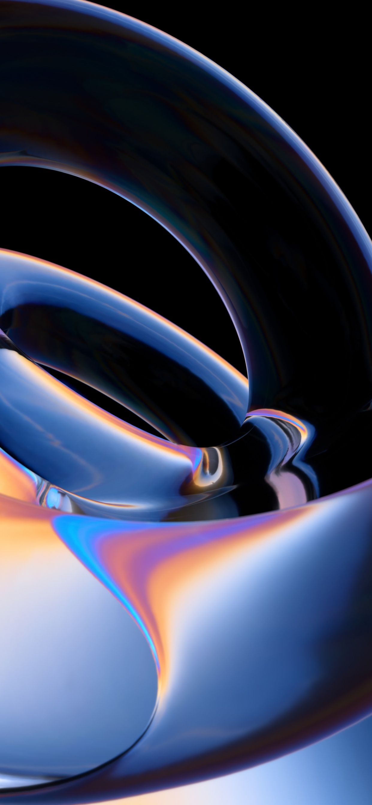 Glossy Wallpaper 4K, Black background, Abstract