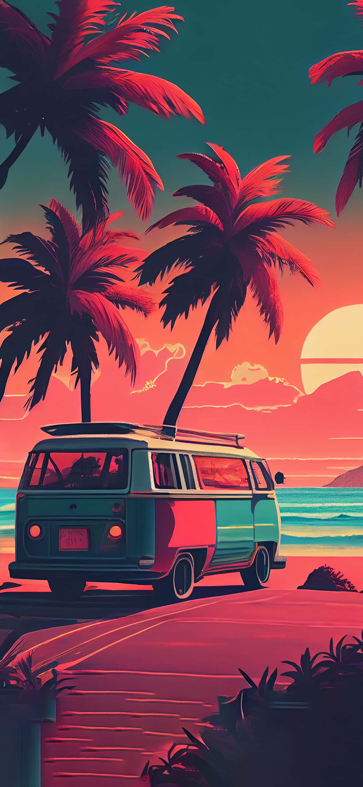 Summer Beach Van Wallpapers - Wallpaper Cave