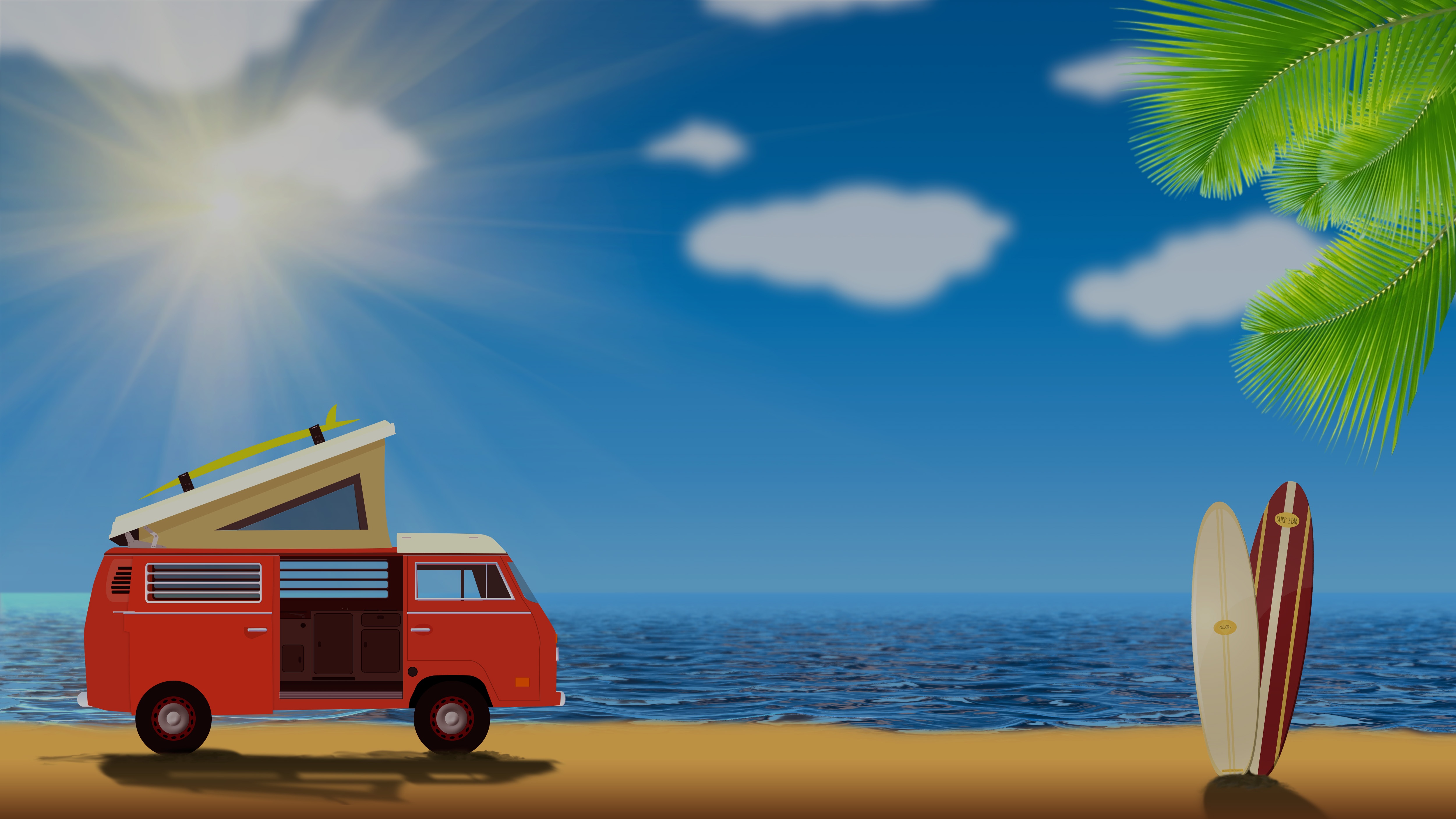 Summer Beach Van Wallpapers - Wallpaper Cave