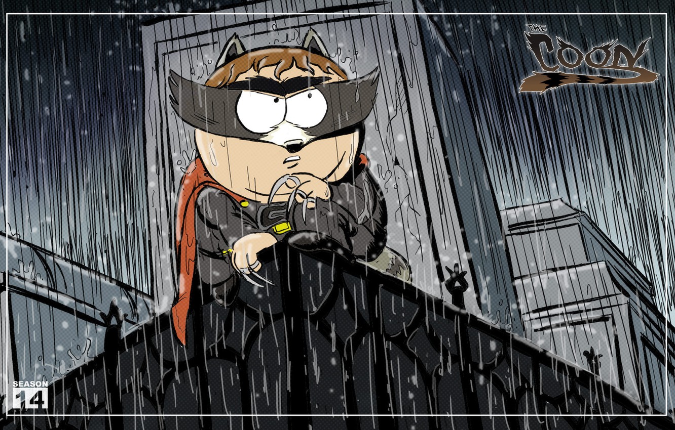 Wallpaper Hero, South Park, Super, Cartman, Coon, Villain, Cartman, Raccoon, South Park image for desktop, section фильмы
