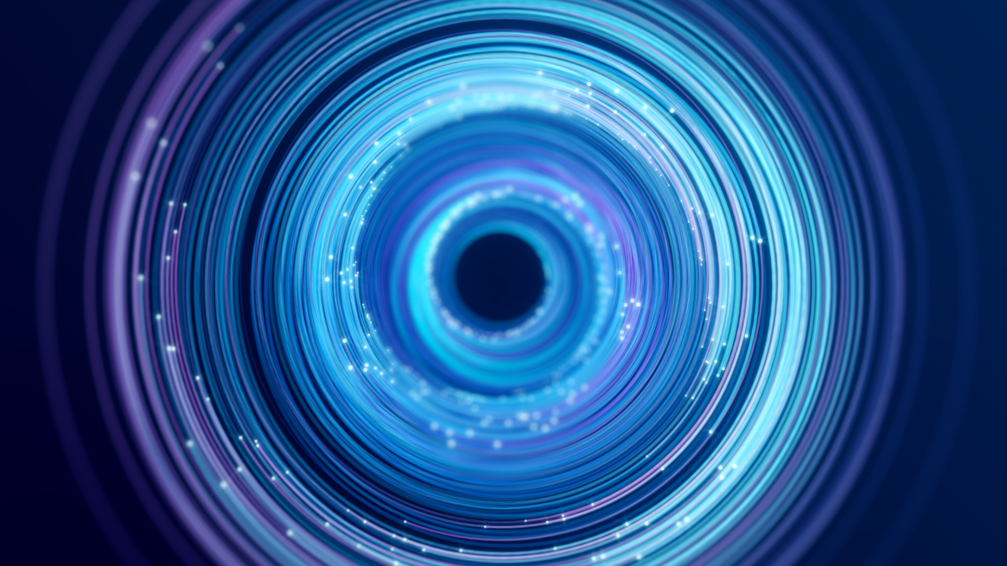 Spiral Wallpaper 4K, Circles, Blue, Abstract