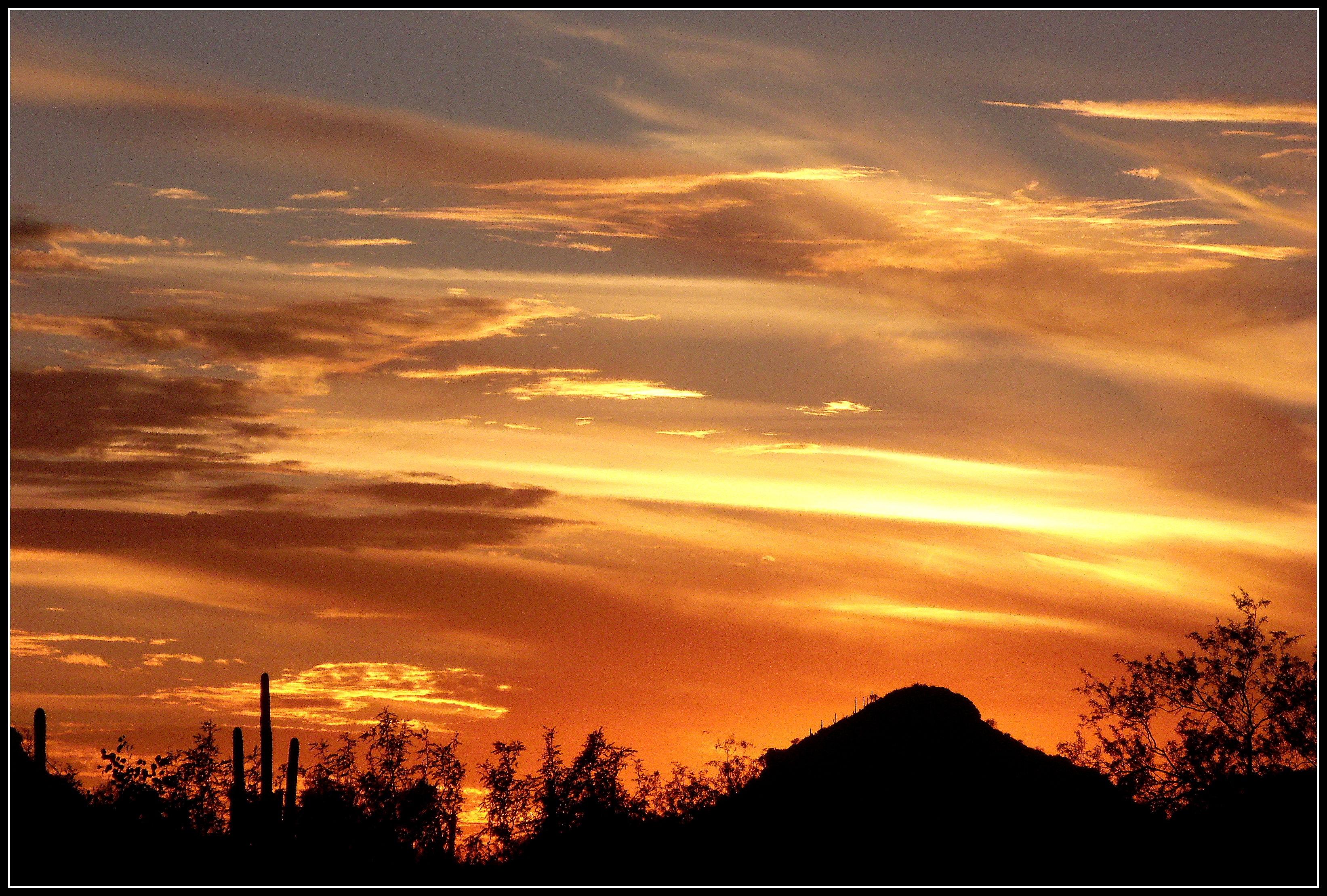 Tucson Sunset. Scott's Place.image and Words