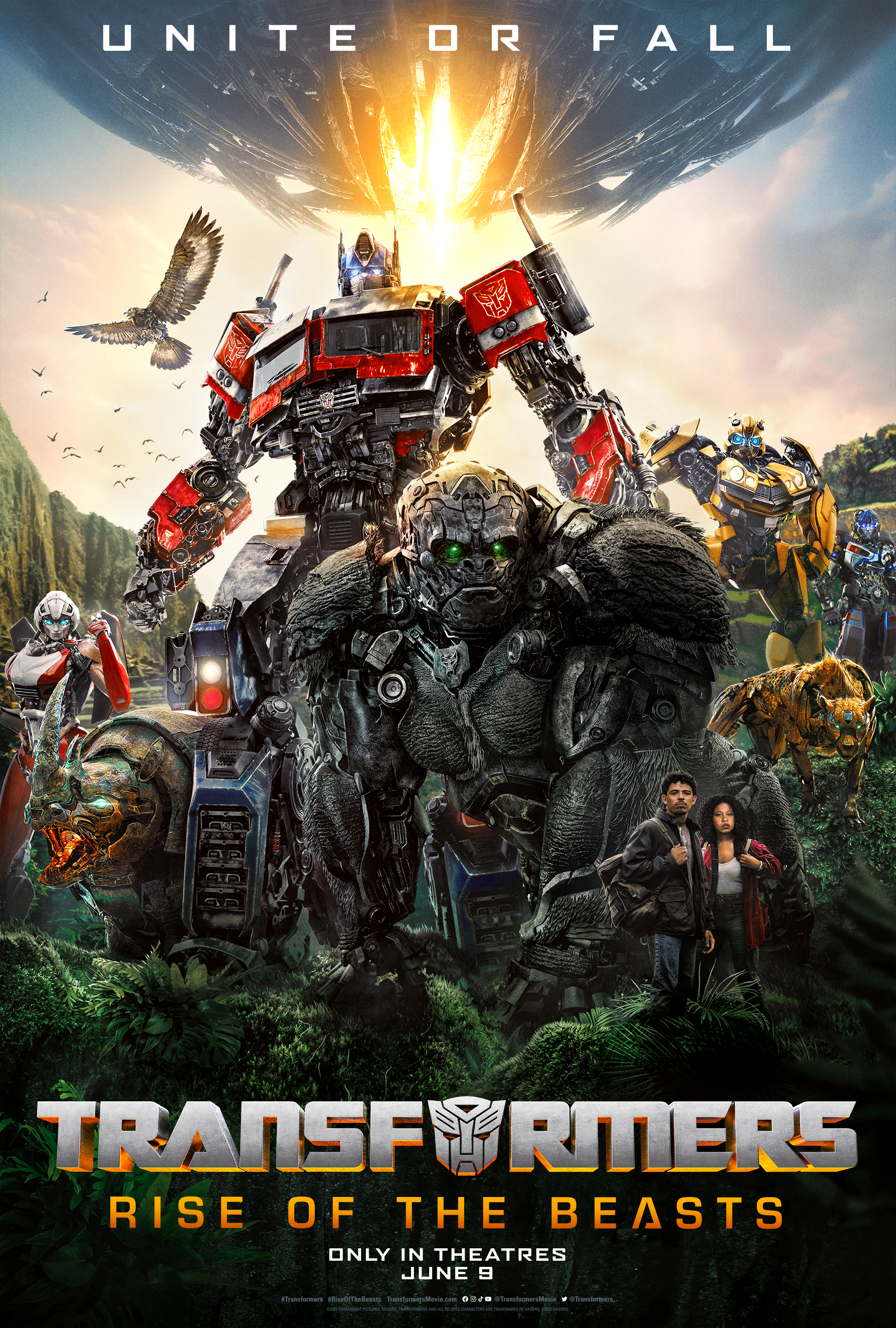 Unite or Fall Transformers Rise of the Beasts Poster Online