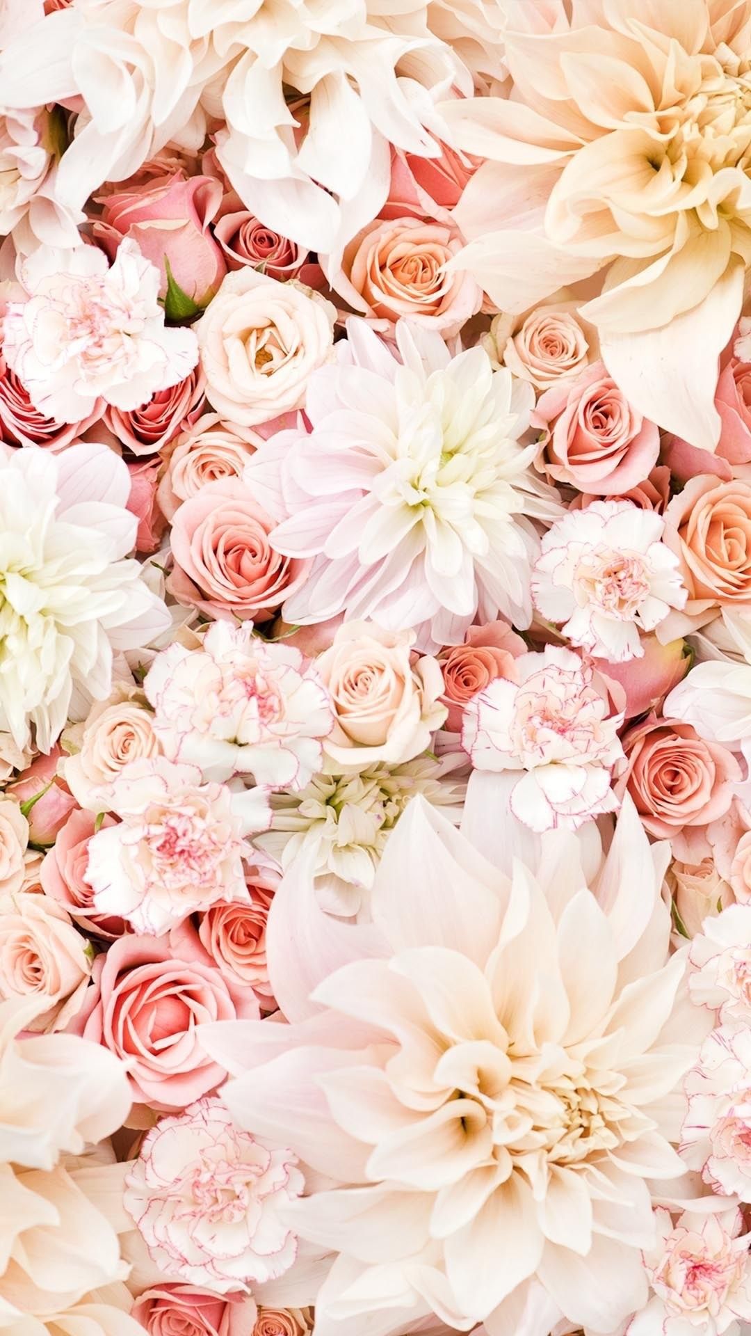 Wallpaper Pink and White Flower Bouquet, Background Free Image