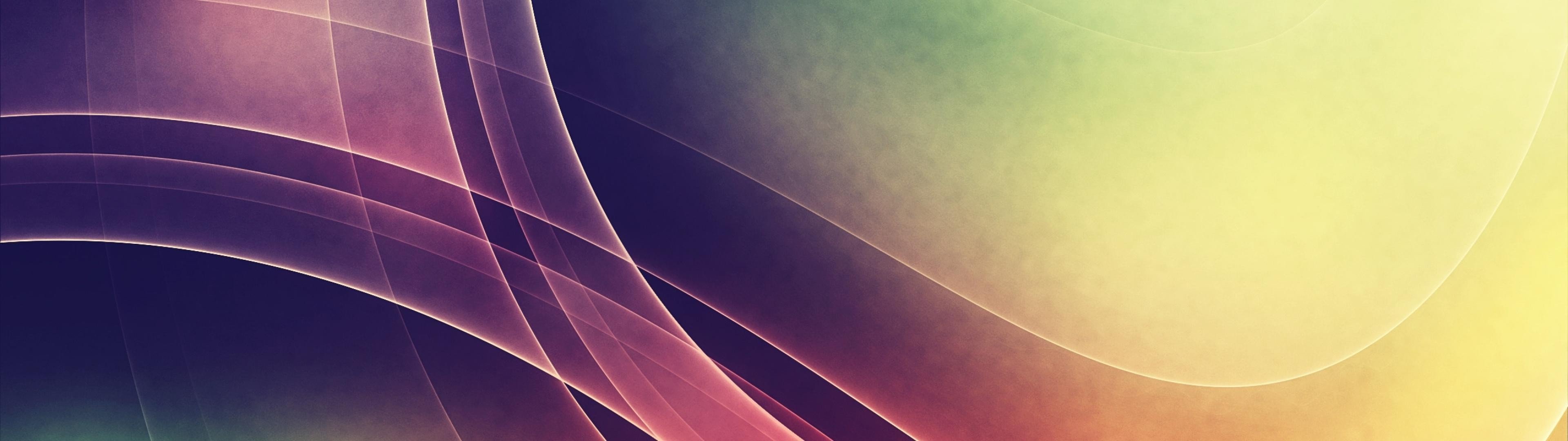 Wallpaper, sunlight, digital art, abstract, reflection, sky, circle, multiple display, light, color, wave, shape, line, wing, screenshot, 3840x1080 px, computer wallpaper, atmosphere of earth 3840x1080