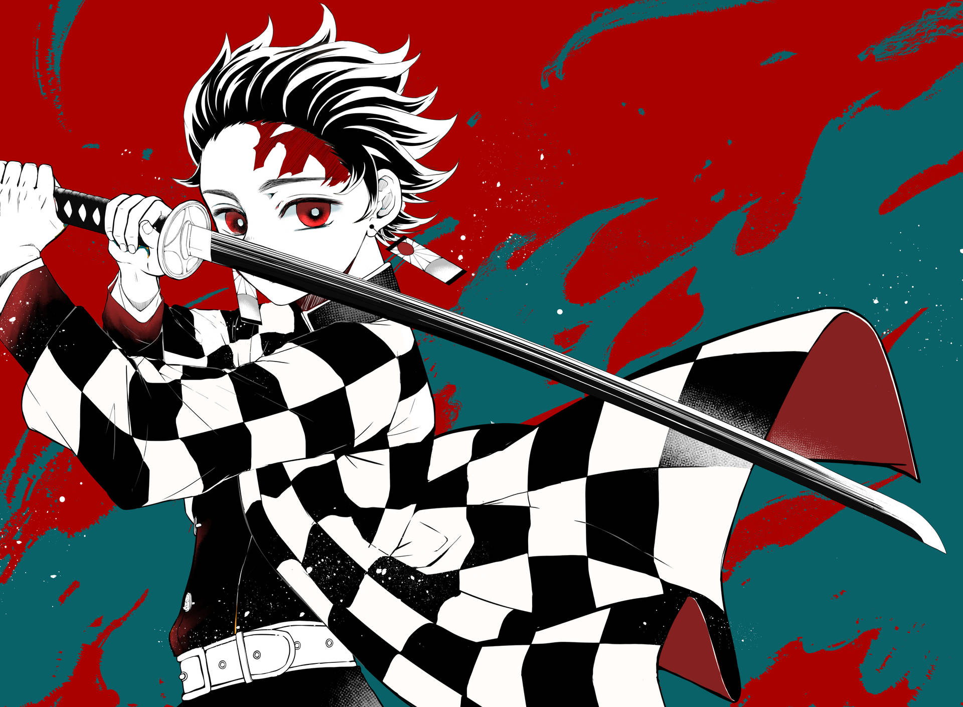 Download Demon Slayer 4k Tanjiro Green Wallpaper