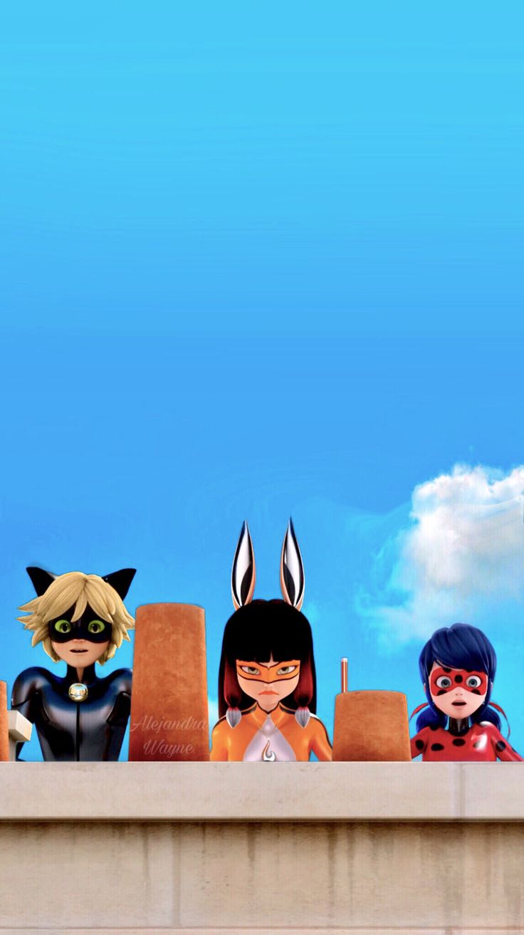 Chat Noir. Ladybug. Volpina