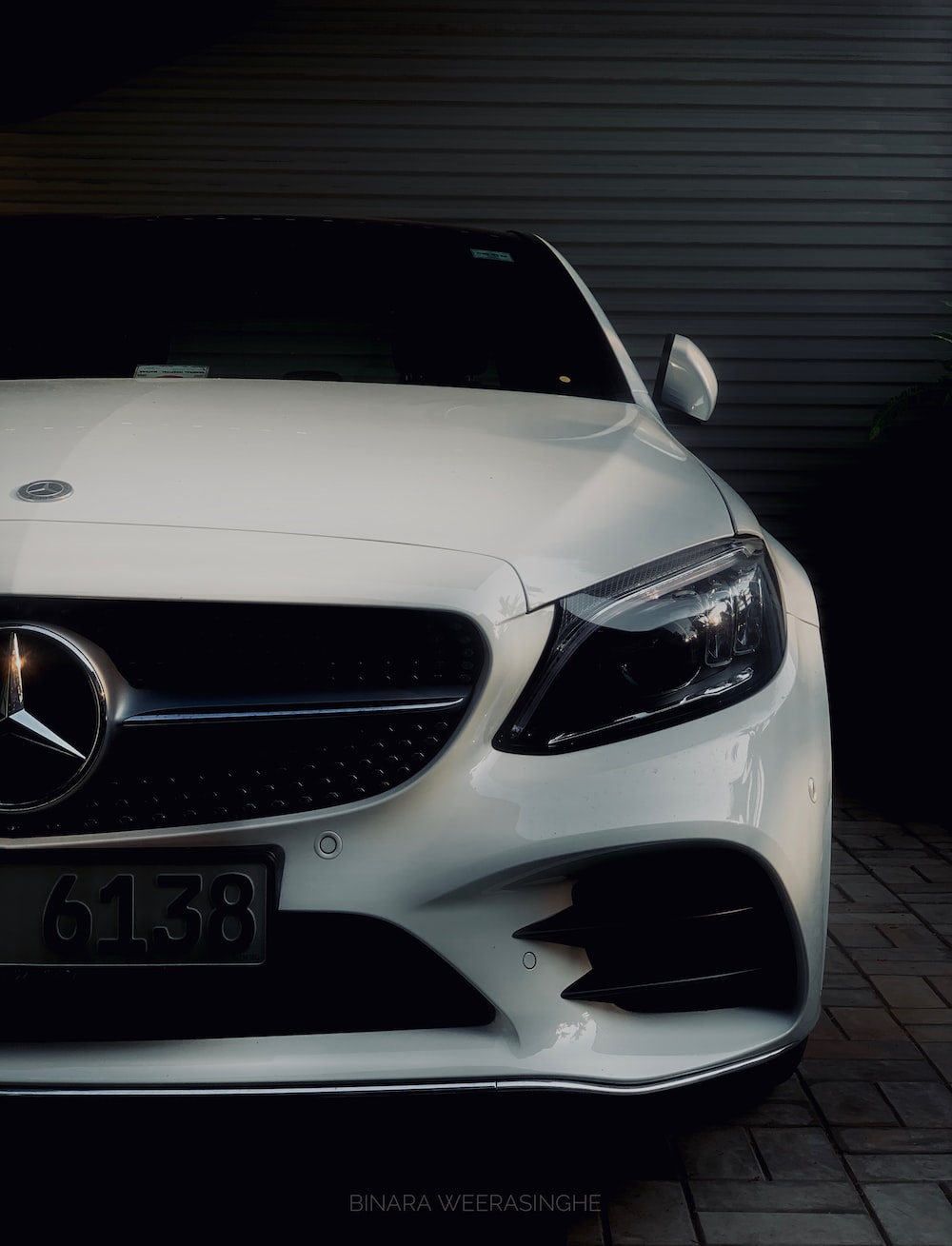 White mercedes benz c class photo