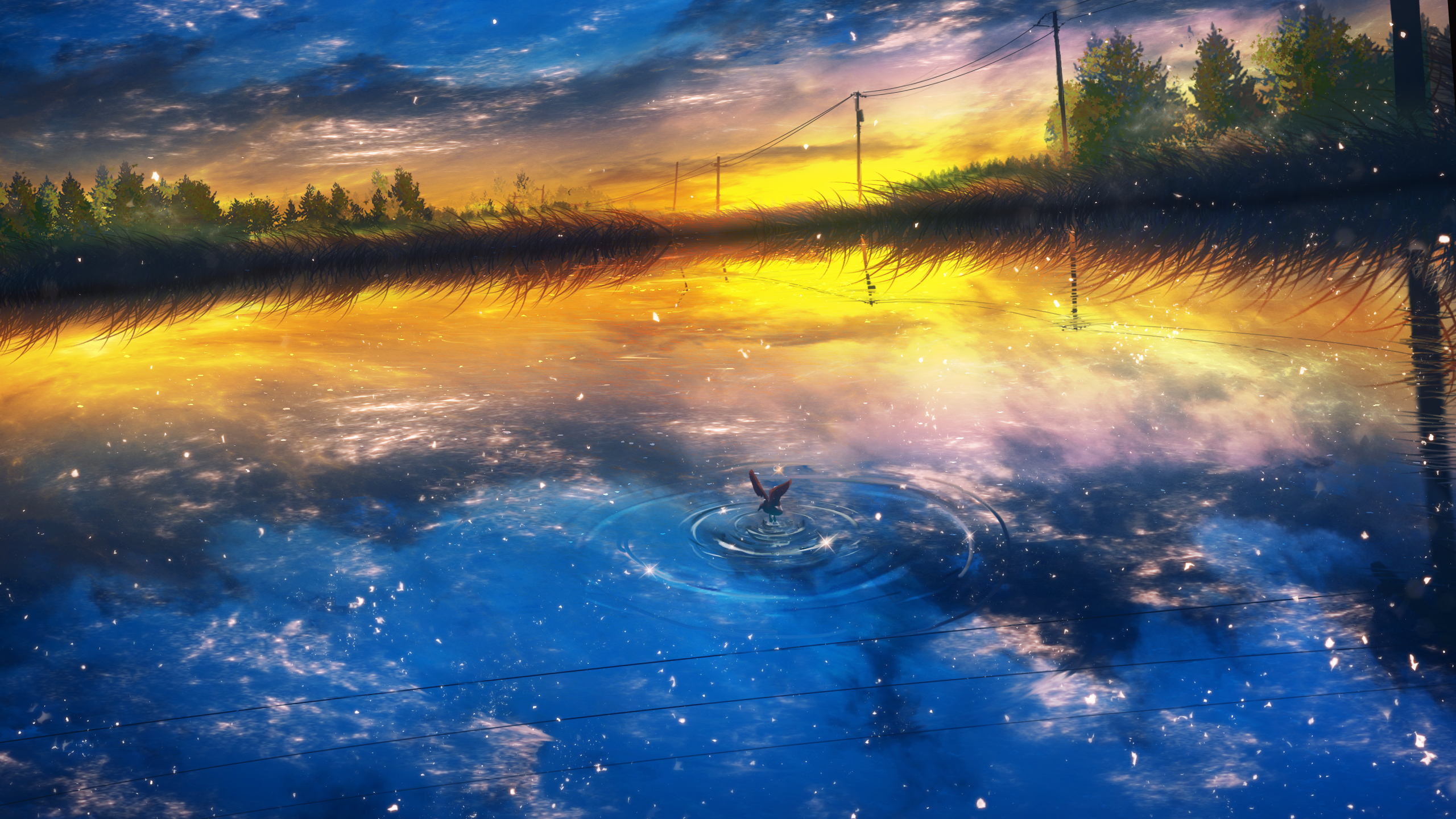 Anime Lake HD Wallpaper and Background