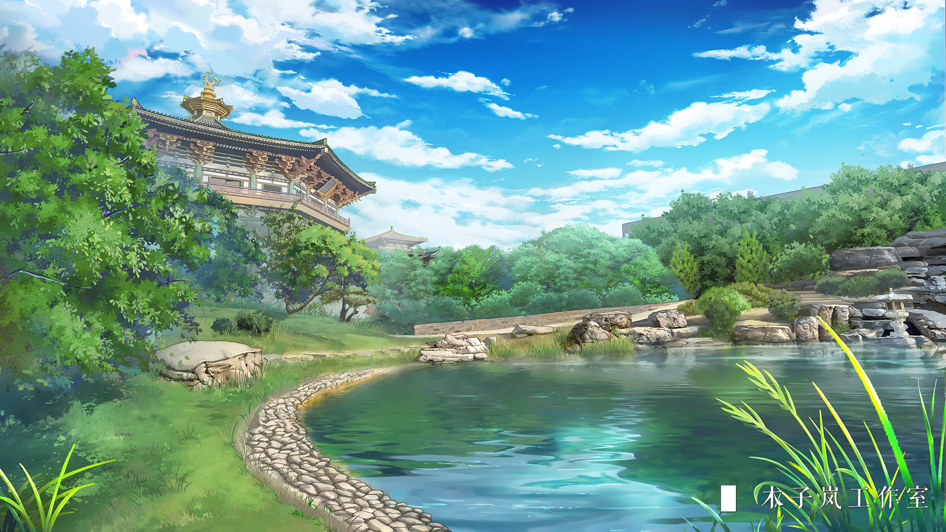 Anime Lake HD Wallpaper and Background