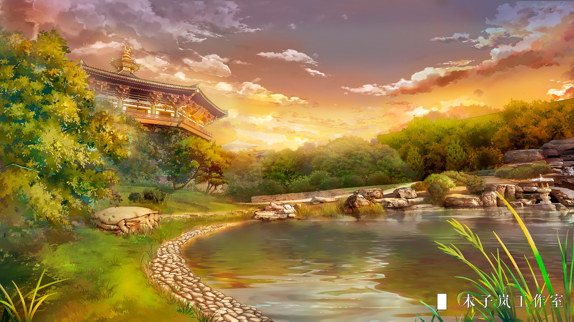 Anime Lake HD Wallpaper and Background