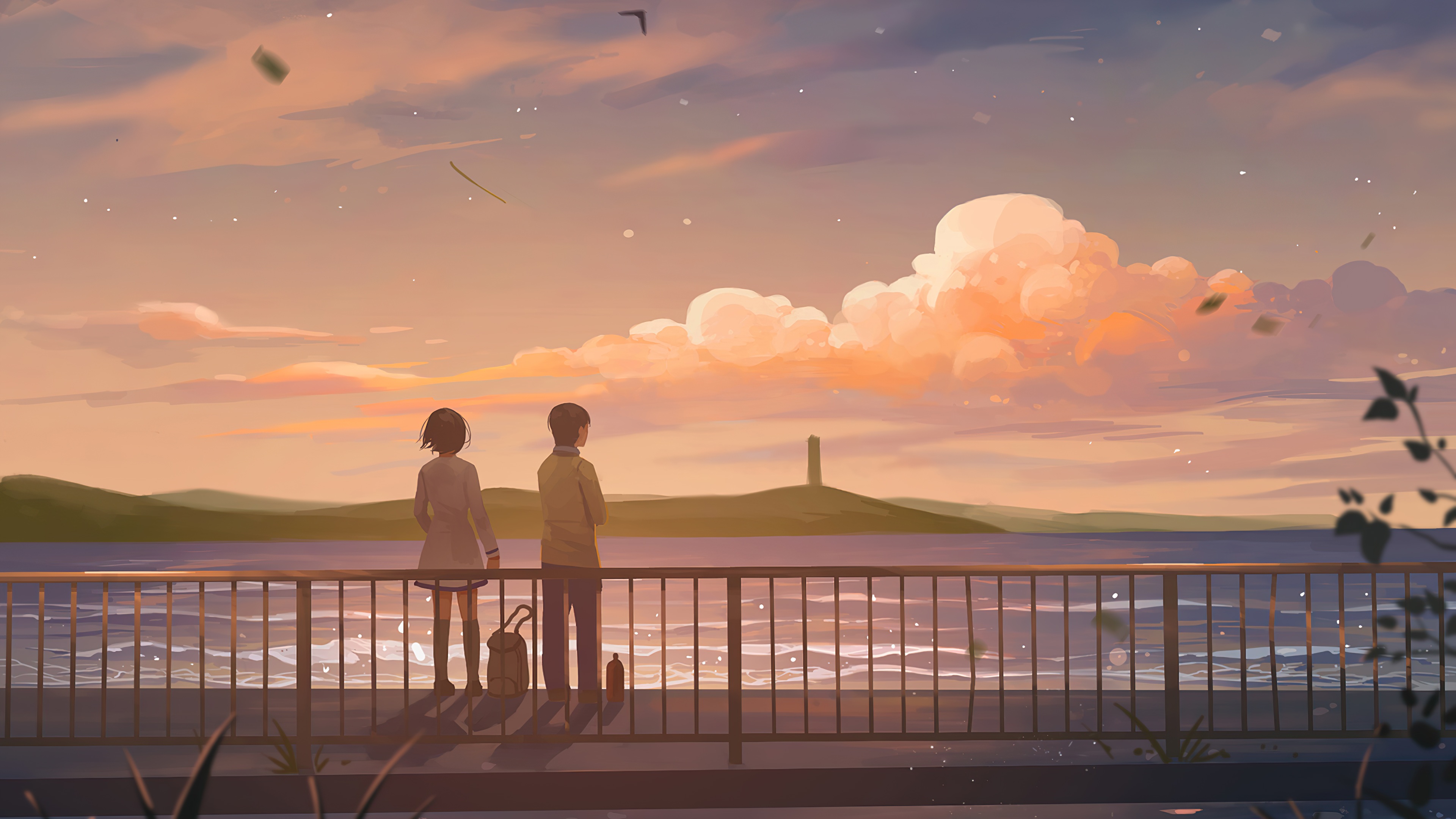 Wallpaper 4k Anime Couple Lets Talk Wallpaper
