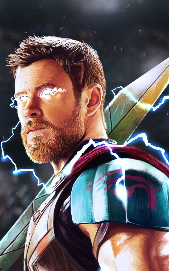 Thor, god of thunder, artwork, 720x1280 wallpaper. Thor, Thor art, Superhero wallpaper