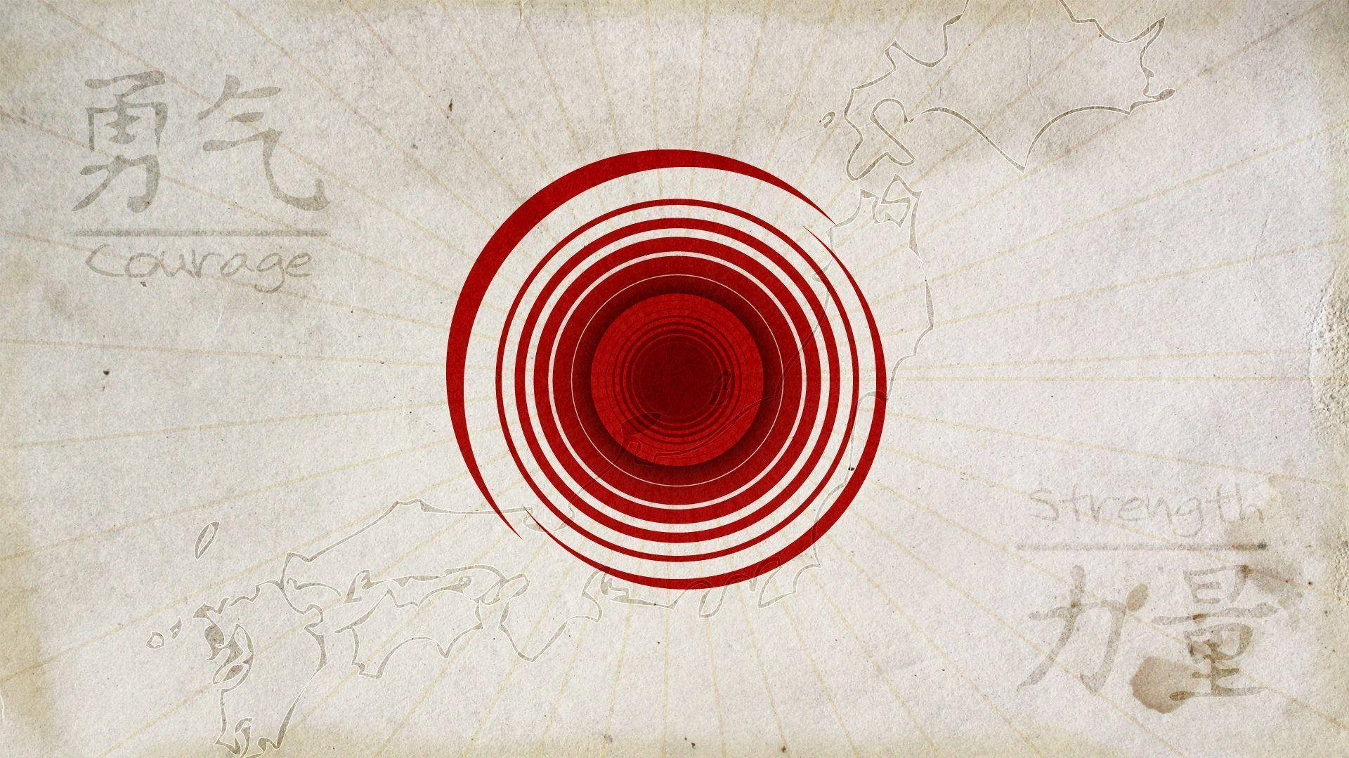 Download Abstract Red Circle On Japan Flag Wallpaper