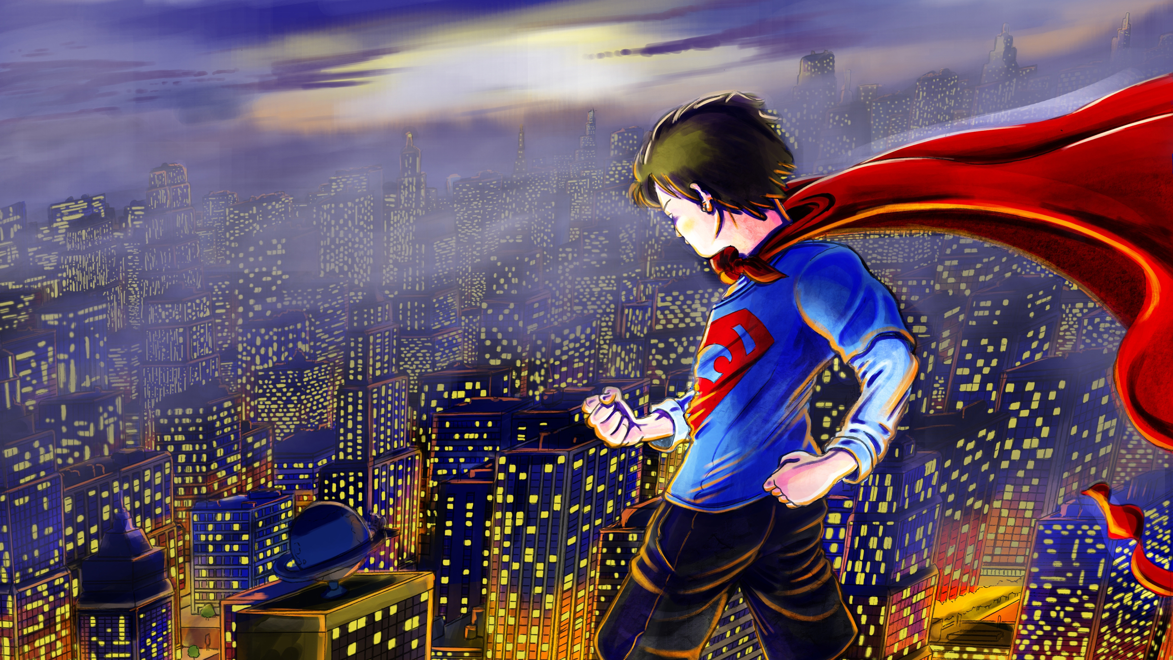 Wallpaper 4k Kid Superman art 4k Wallpaper