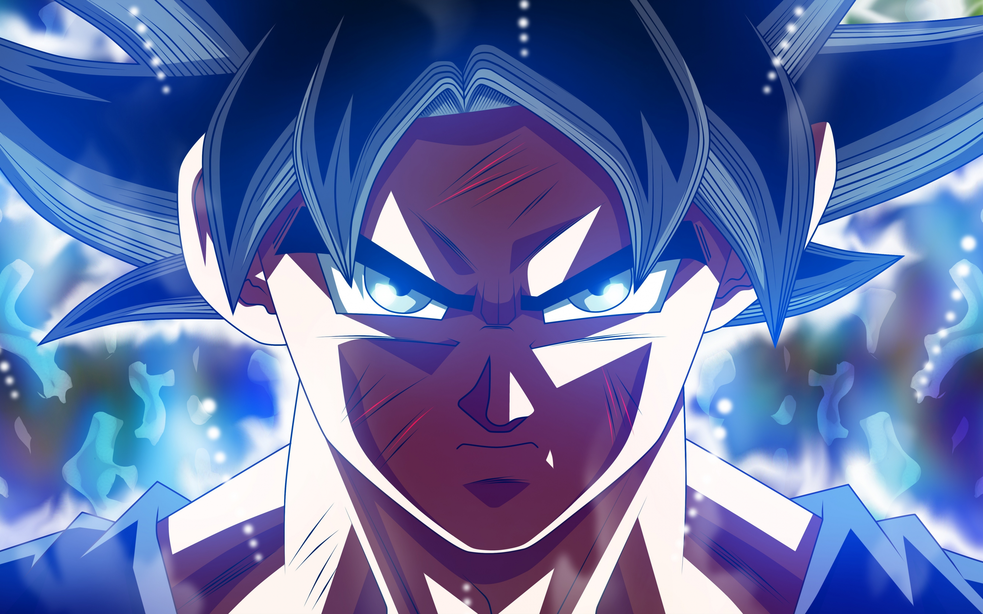 Download wallpaper 3840x2400 wounded, son goku, ultra instinct, dragon ball super 4k wallaper, 4k ultra HD 16:10 wallpaper, 3840x2400 HD background, 4626