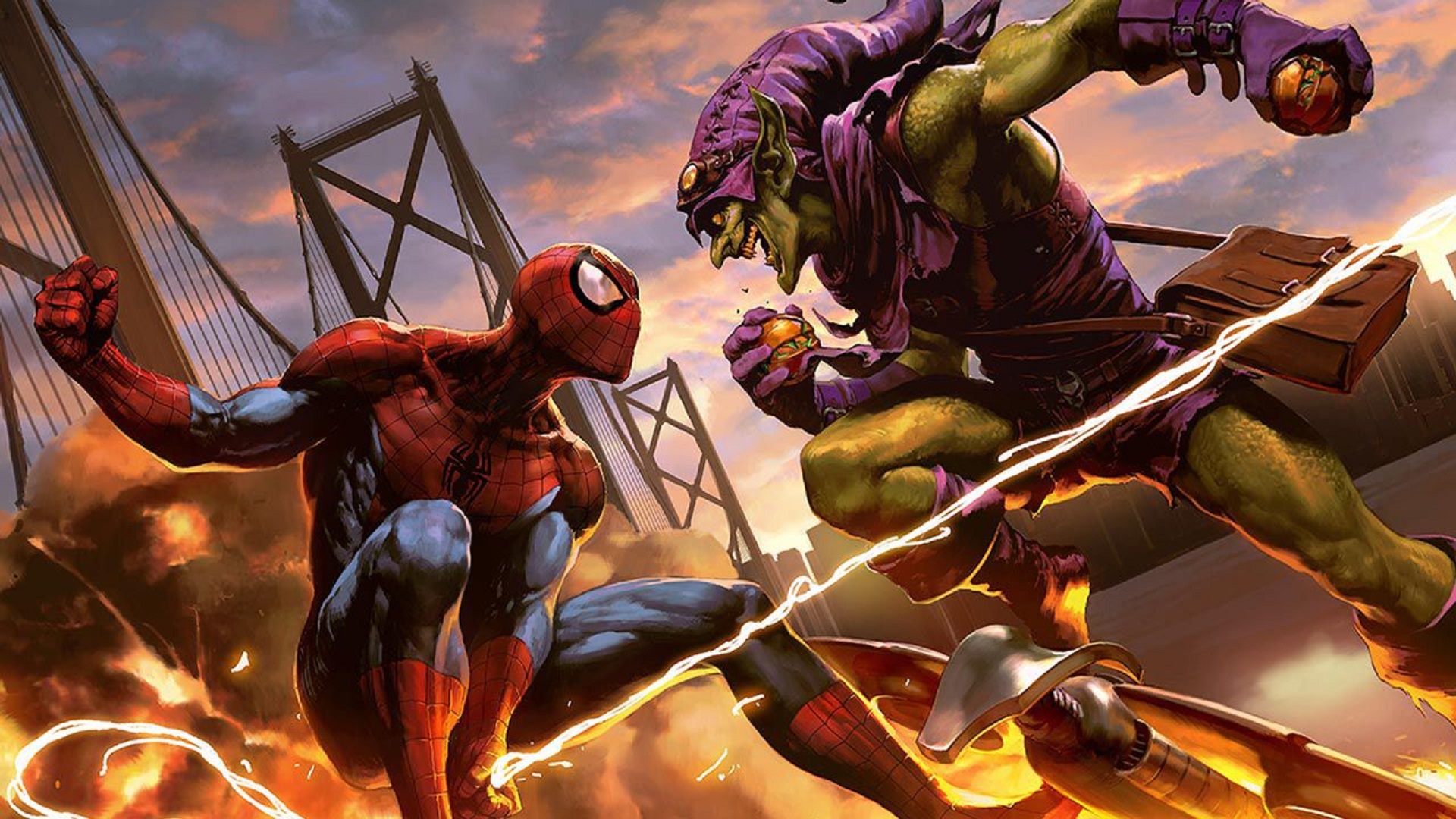 Green Goblin Comic Spider Man HD Wallpaper