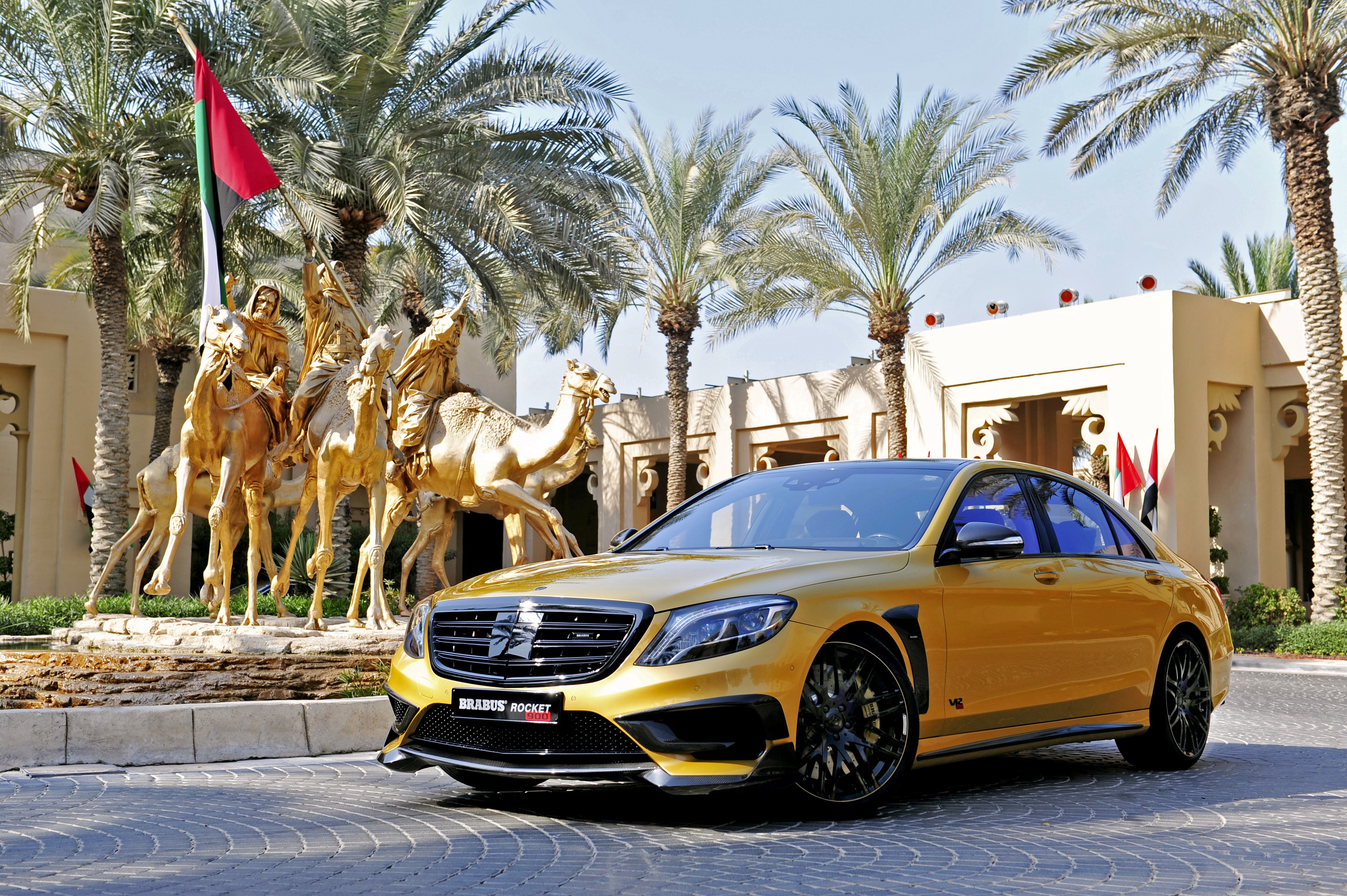 4K, Brabus Rocket 900 S Class W222, Mercedes Benz, Brabus, Yellow Gallery HD Wallpaper