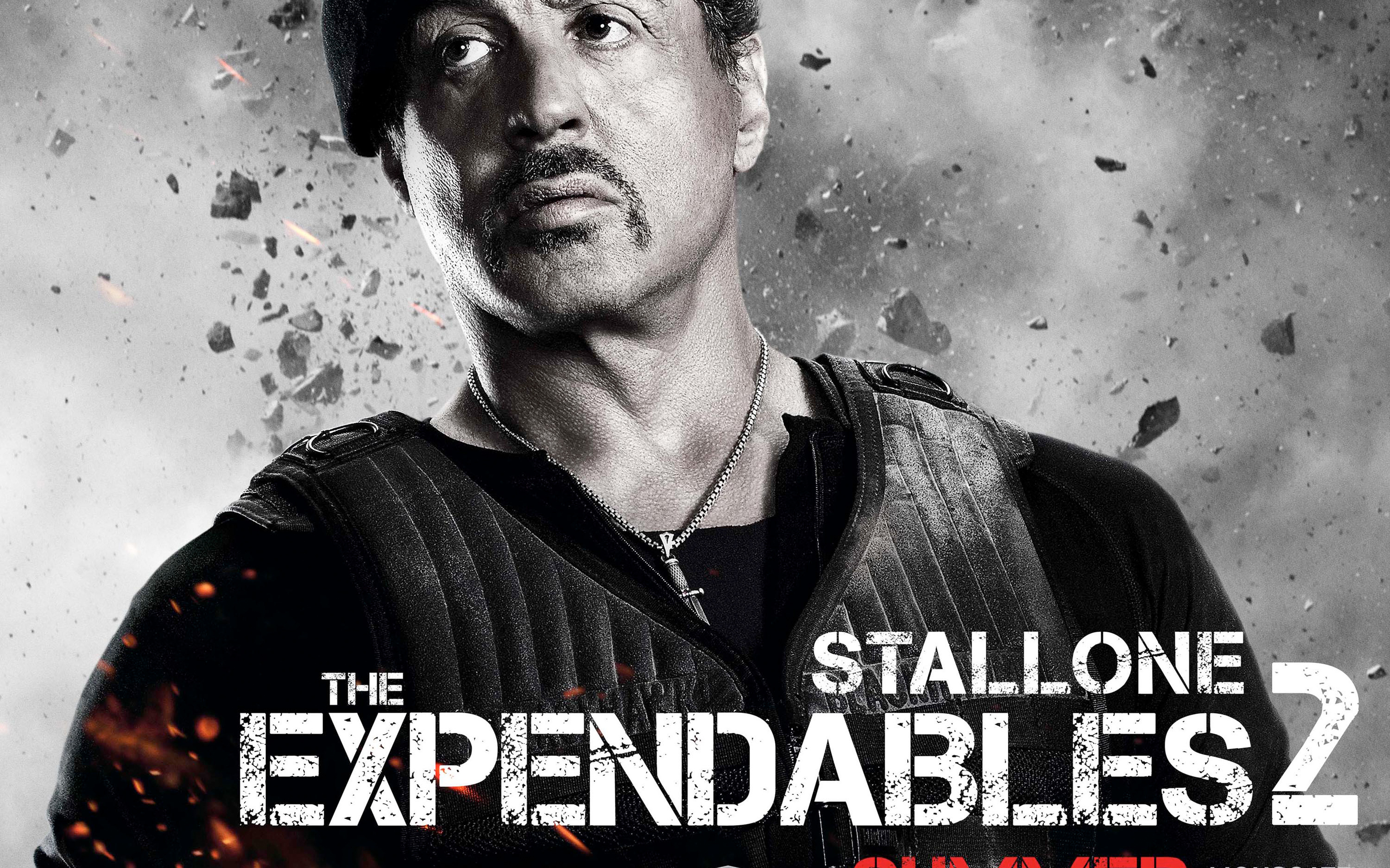 Wallpaper, poster, Sylvester Stallone, The Expendables 2, album cover, action film, barney ross 2880x1800
