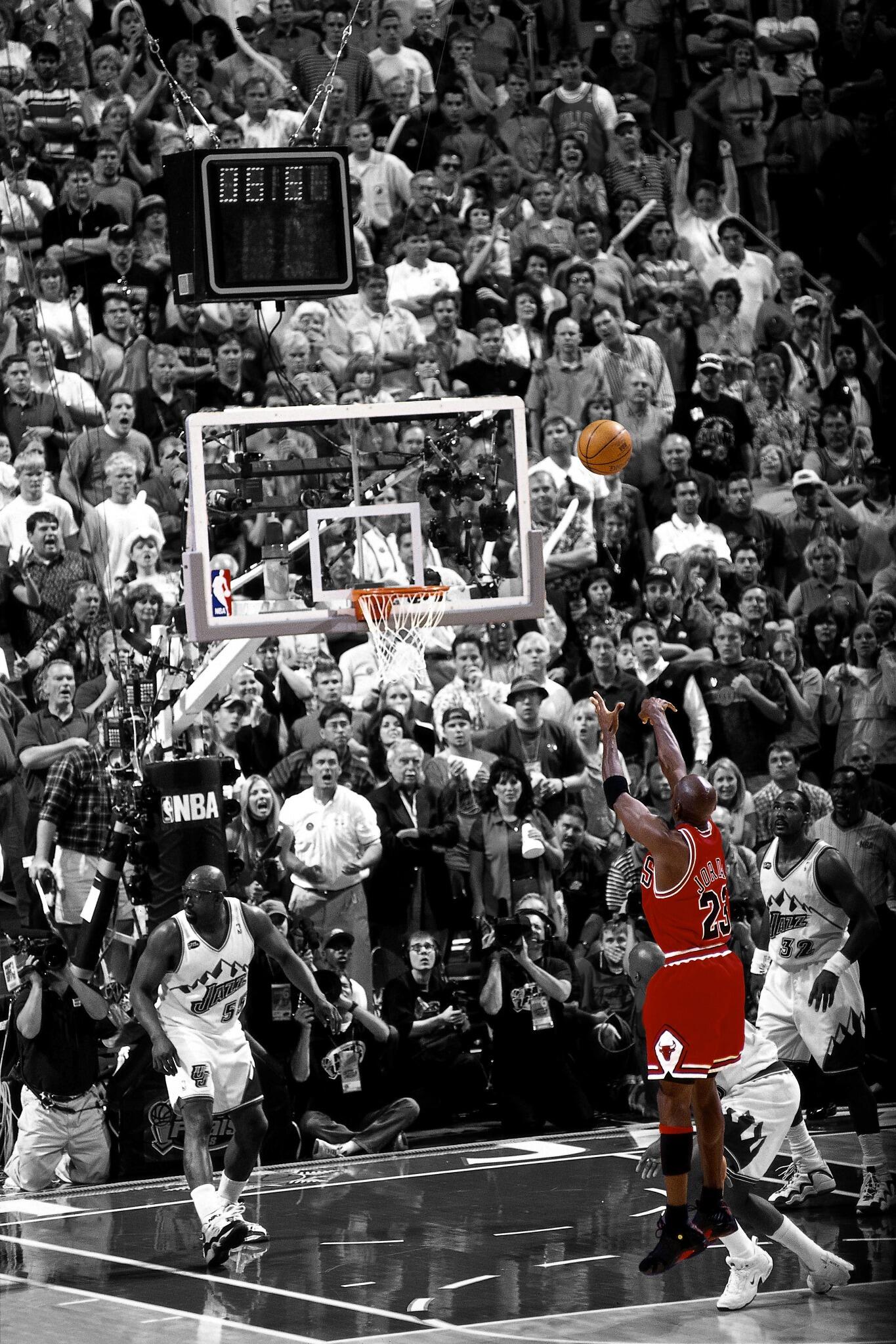 SportsCenter years ago today, Michael Jordan won his 6th NBA title with the Bulls by hitting this shot to beat the Jazz