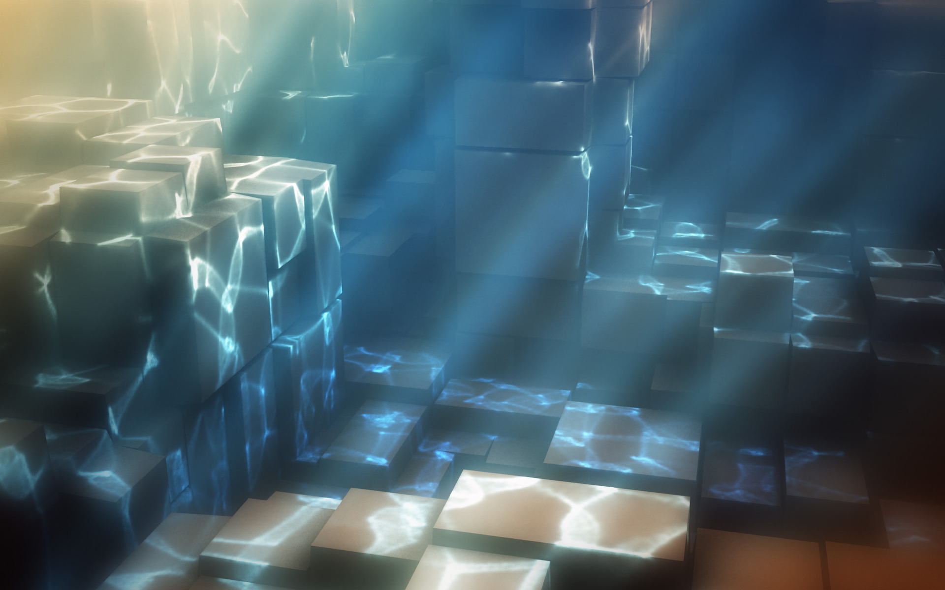 Cubes under Water desktop PC and Mac wallpaper