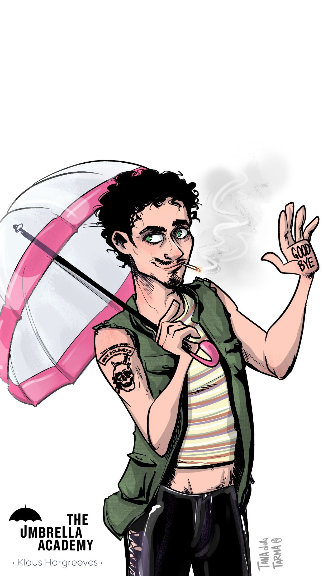 Klaus Hargreeves iPhone and smartphone wallpaper • The Umbrella Academy. Illustrazioni, Sfondi