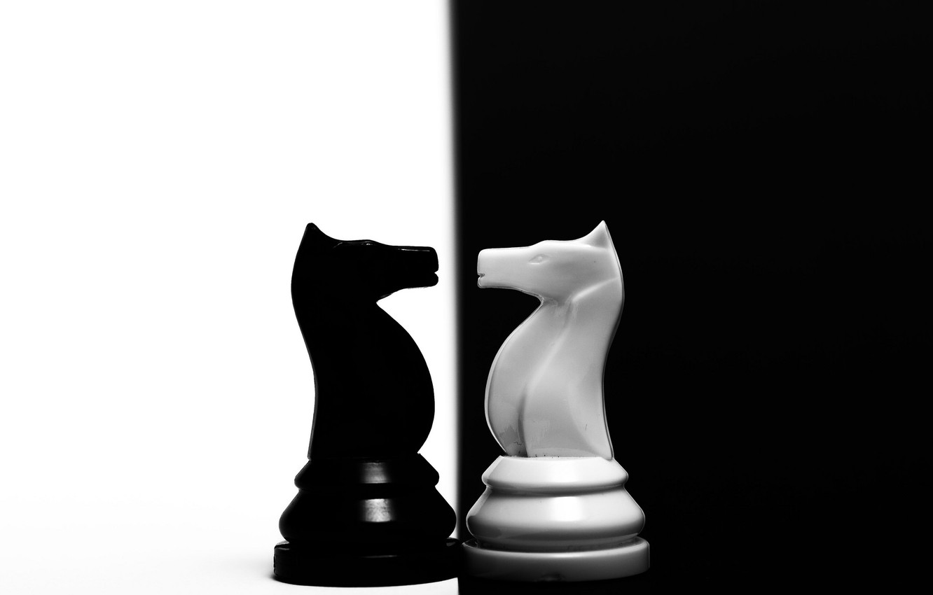 Wallpaper horse, chess, figure, contrast image for desktop, section игры