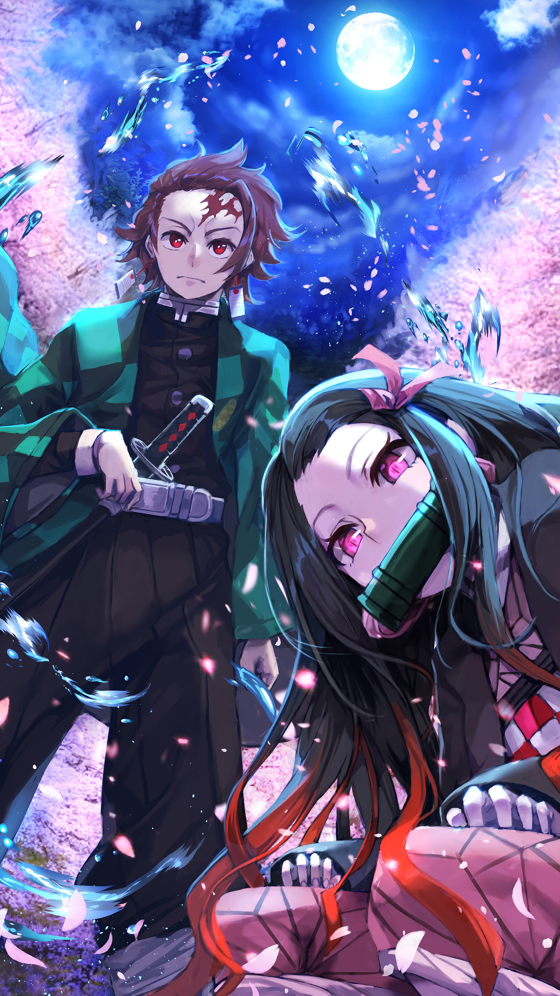 Tanjiro, Nezuko, Kimetsu no Yaiba, 4k Gallery HD Wallpaper