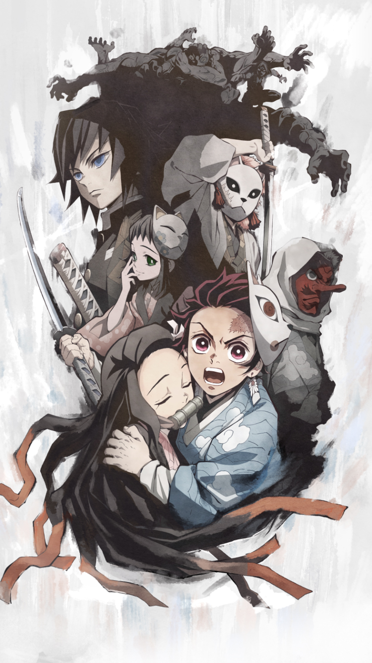 Wallpaper / Anime Demon Slayer: Kimetsu no Yaiba Phone Wallpaper, Tanjiro Kamado, Nezuko Kamado, 750x1334 free download