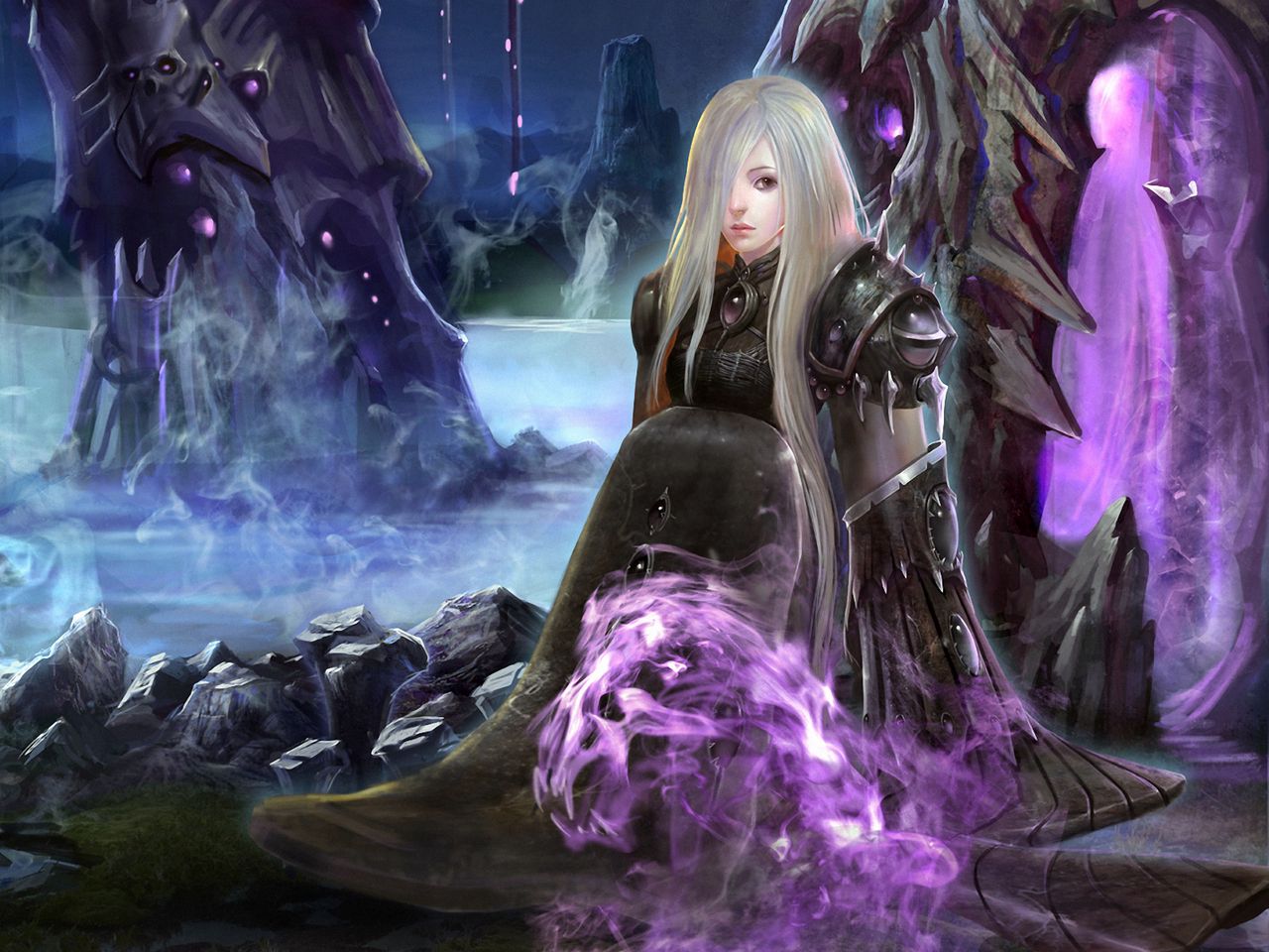 Download wallpaper 1280x960 wow, shadow priest, art standard 4:3 HD background