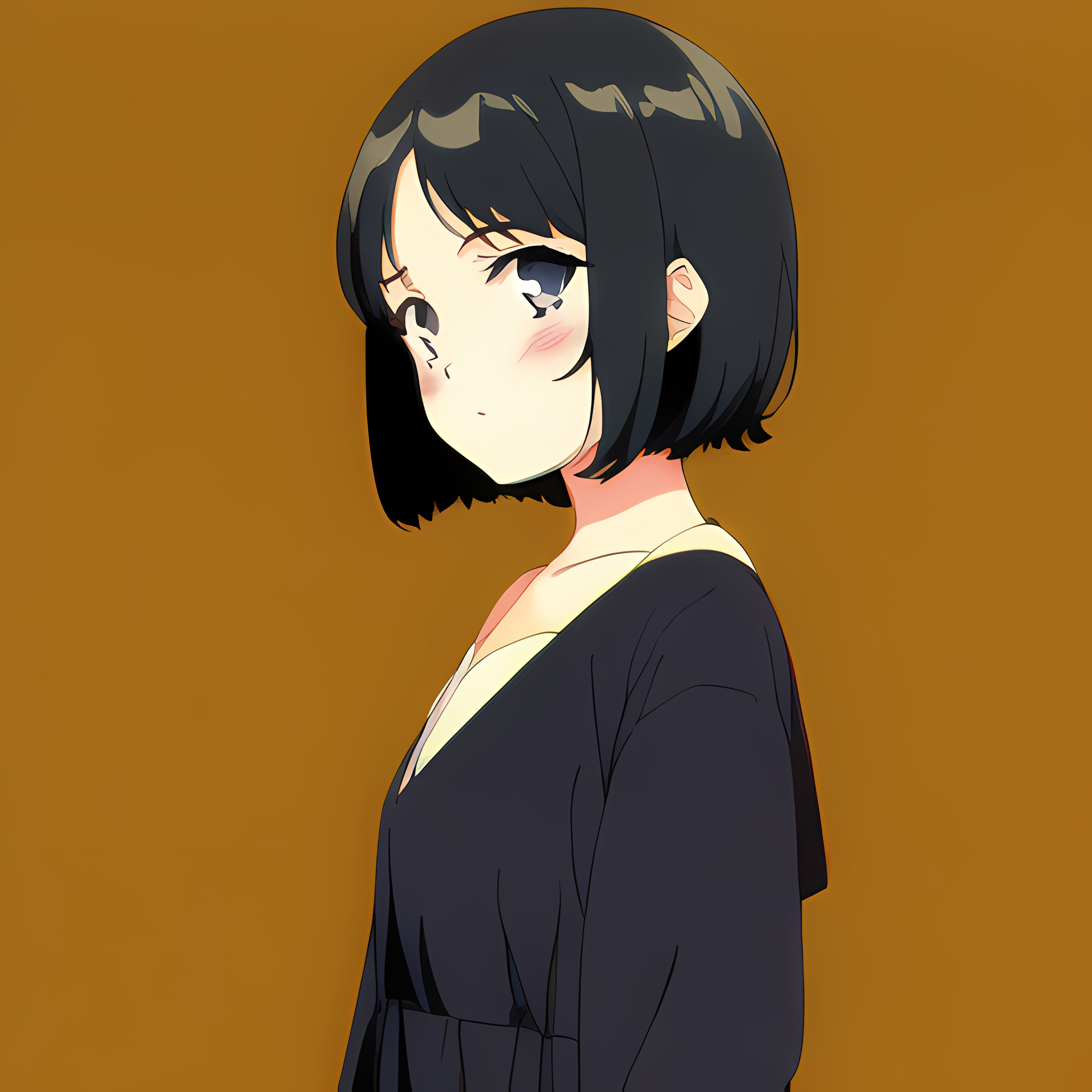 Anime, anime girls, Iren Lovel, school uniform, black hair, blue eyes,  tears, HD phone wallpaper | Peakpx