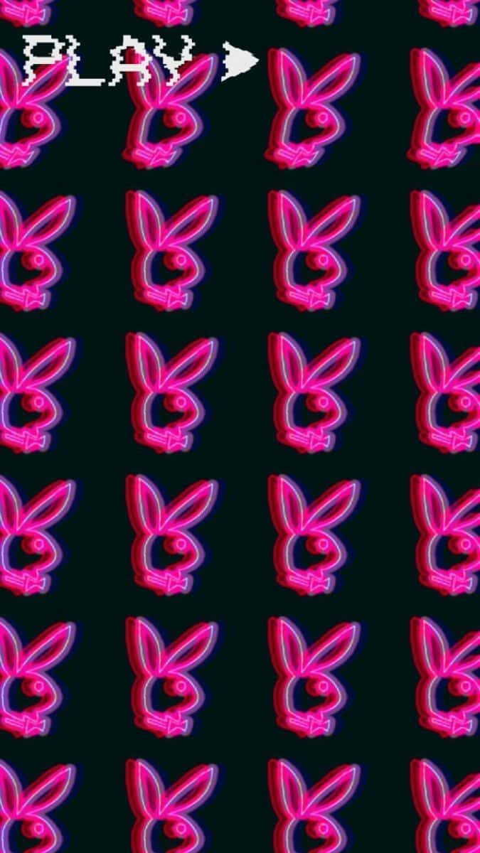 Download Pink Y2K Playboy Patterns Background