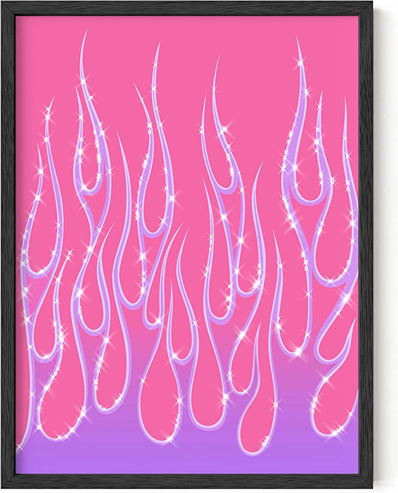 HAUS AND HUES Pink Picture Wall Decor Posters For Room Aesthetic Baddie Room Decor Aesthetic Posters for Bedroom Posters For Teen Girls Y2k Wall Decor Posters Teen Girls UNFRAMED