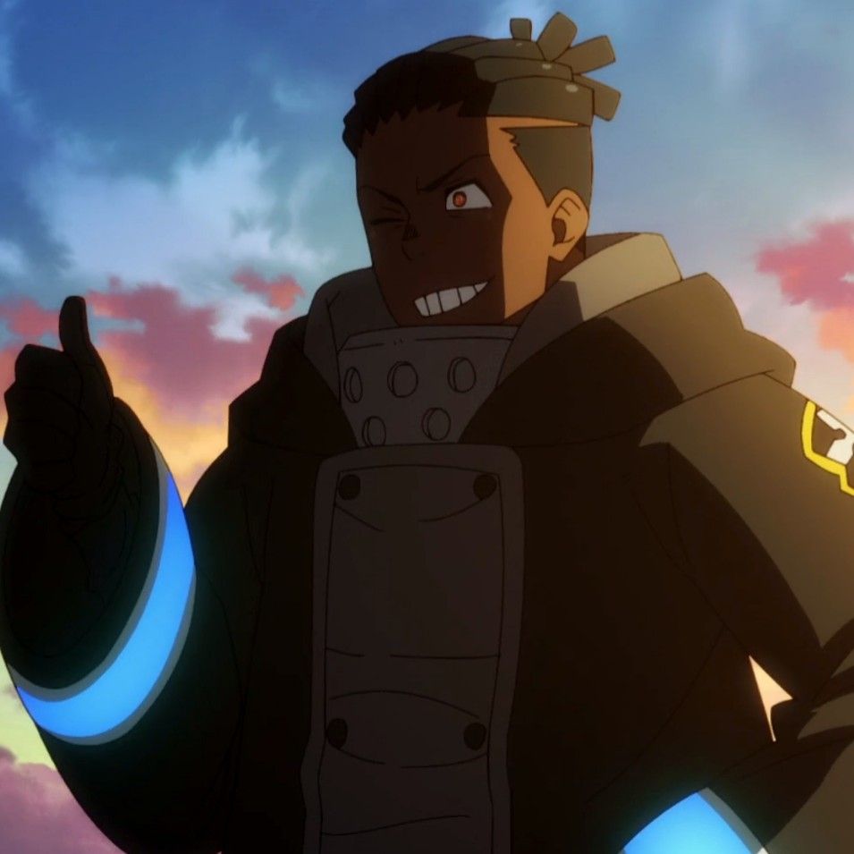 Montgomery Ogun (Enen no Shouboutai: Ni no Shou). Black cartoon characters, Black anime characters, Anime