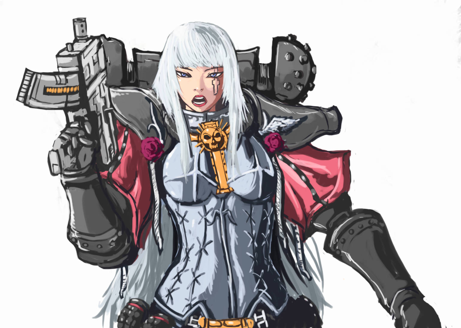 Download Adepta Sororitas Art Warhammer 40K HD Wallpaper