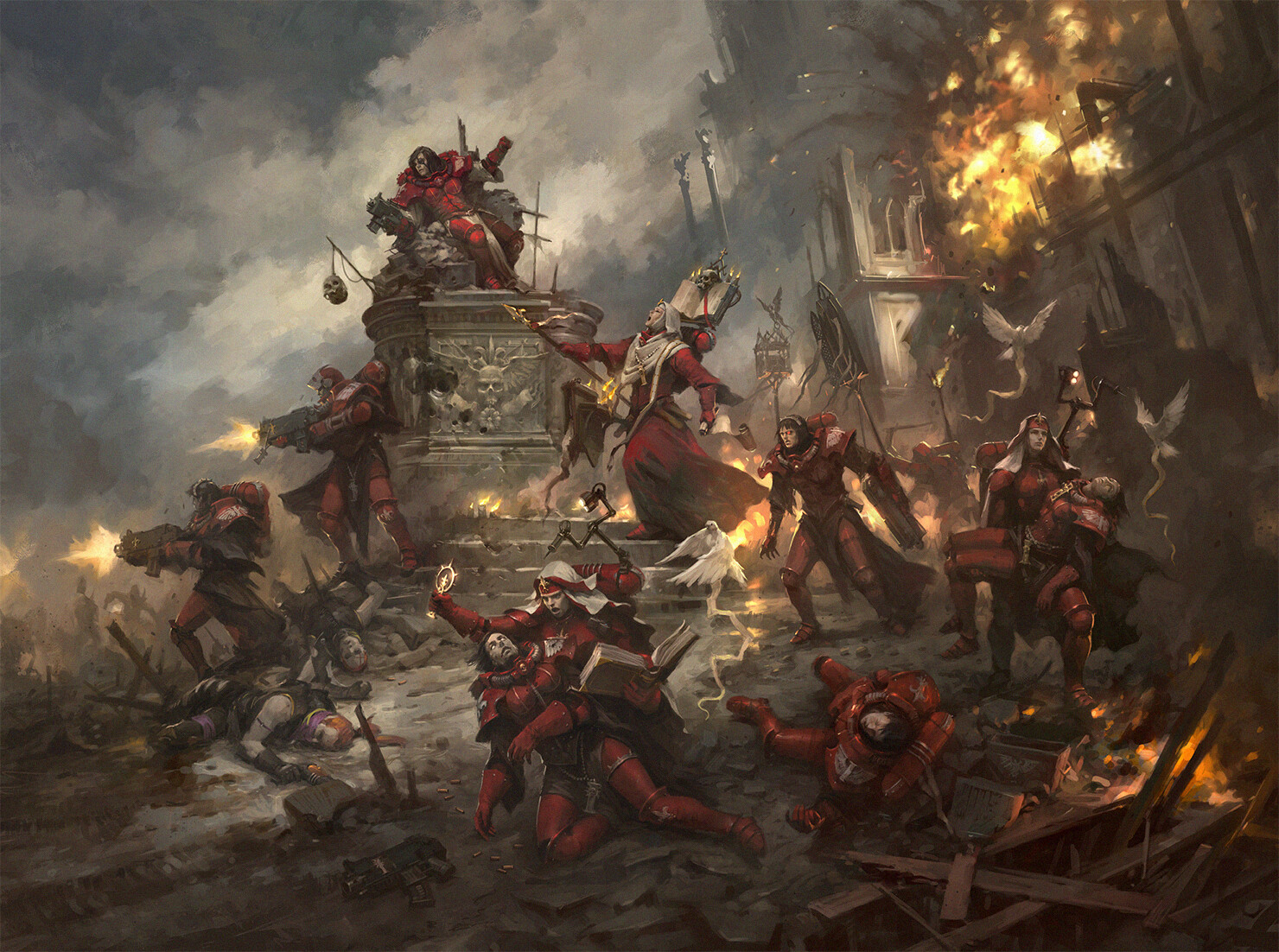 Wallpaper, Warhammer 40 000, Games Workshop, Adepta Sororitas 1480x1102