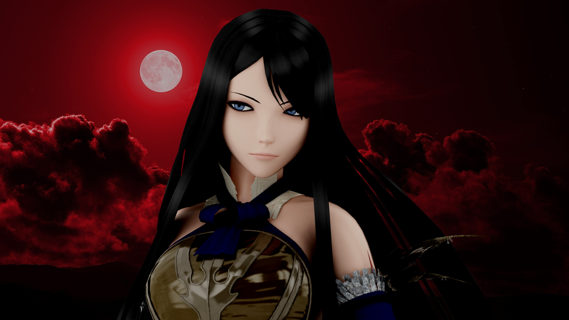 Wallpaper, Castlevania Order Of Ecclesia, Shanoa Castlevania, Moon, video game girls, digital art 1920x1080