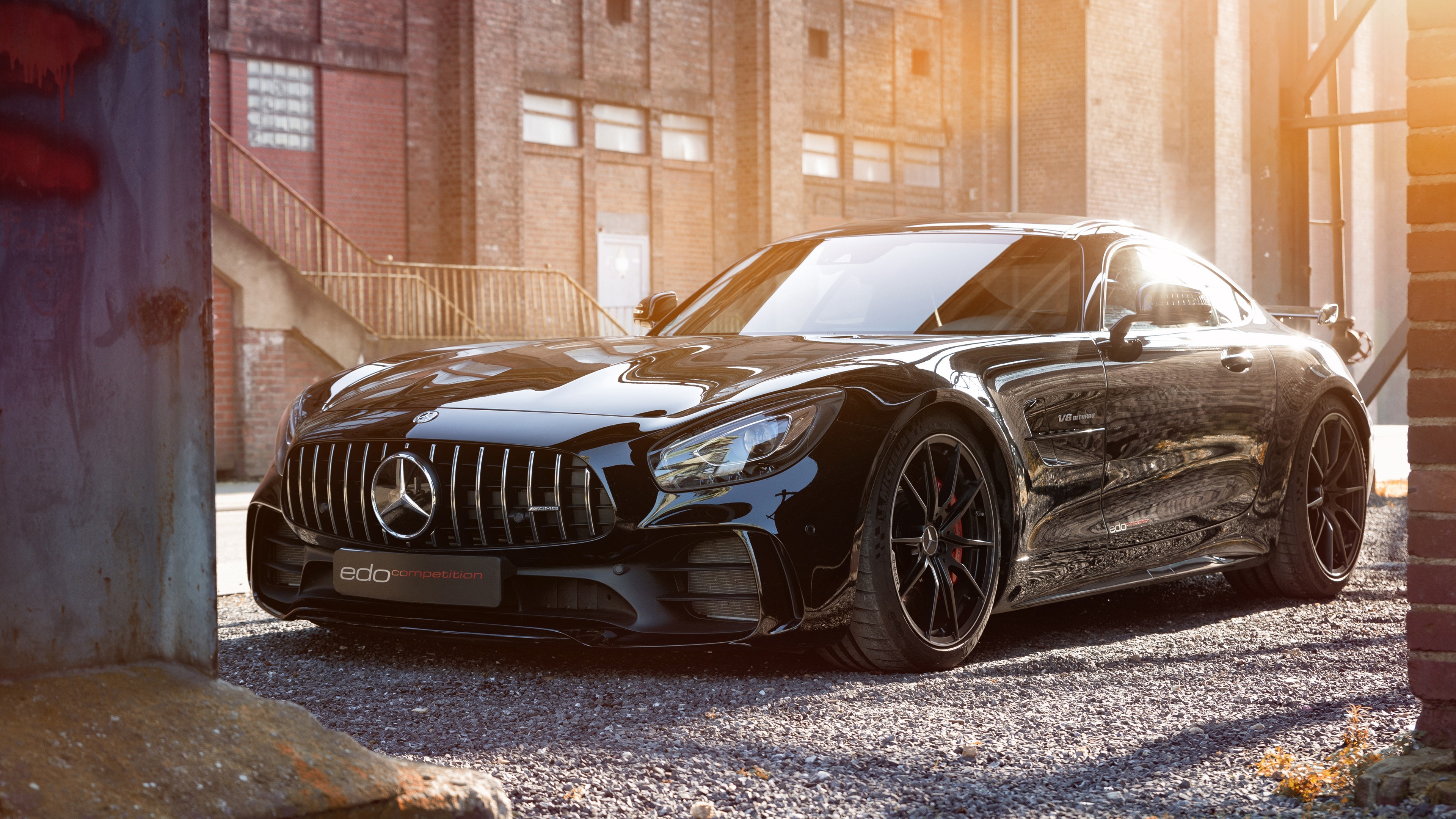 4K, vehicle, Mercedes AMG GTs, black, car Gallery HD Wallpaper