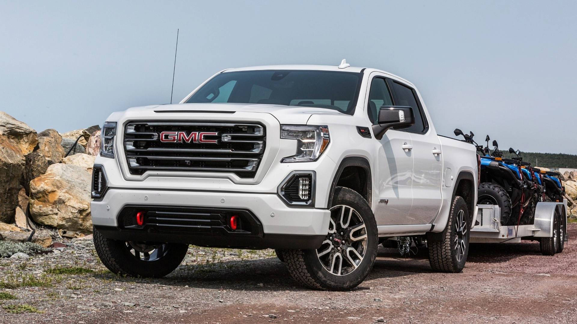 Download White Cargo Truck Of Gmc Wallpaper