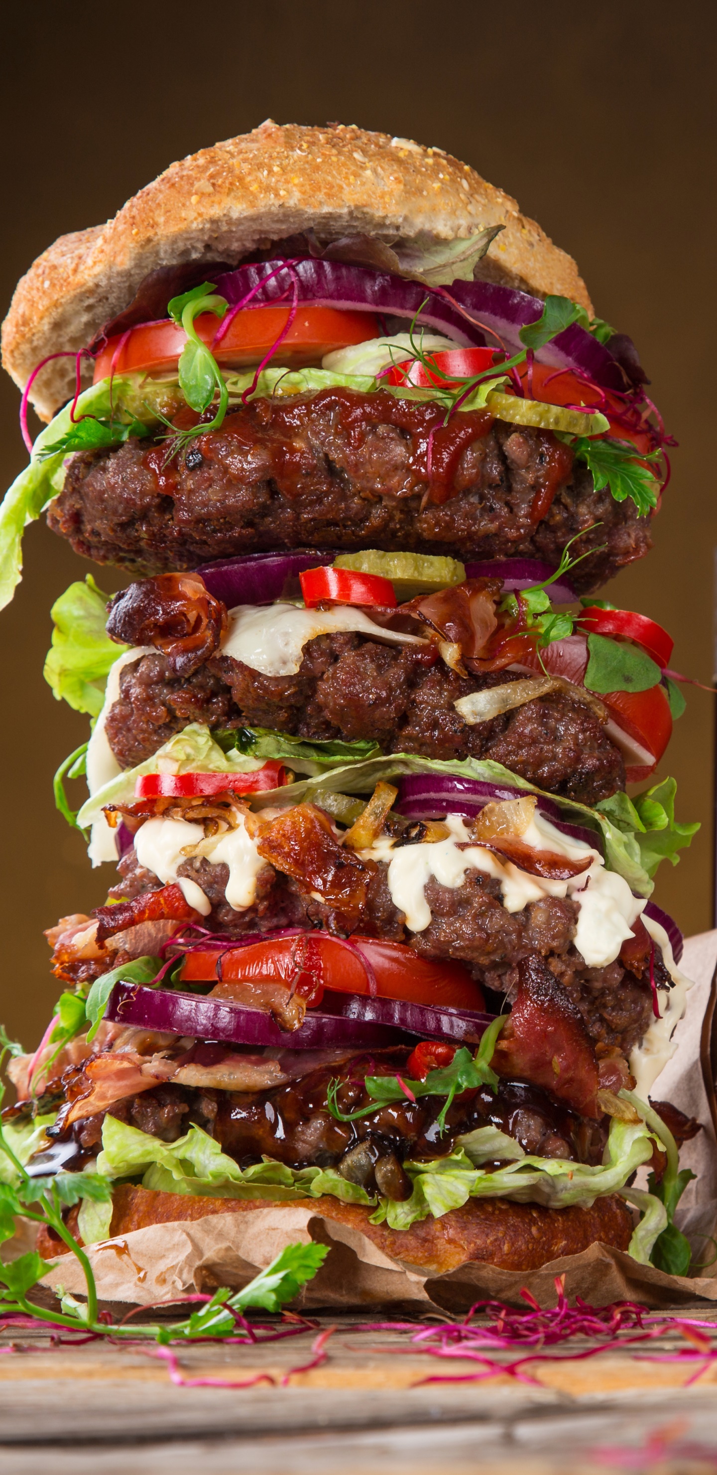 Wallpaper / Food Burger Phone Wallpaper, Meat, 1440x2960 free download