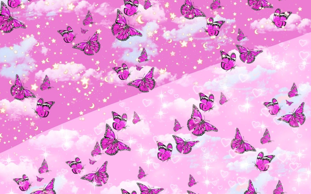 Aesthetic butterflies desktop wallpaper. Butterfly wallpaper, Butterfly wall, Wallpaper pc