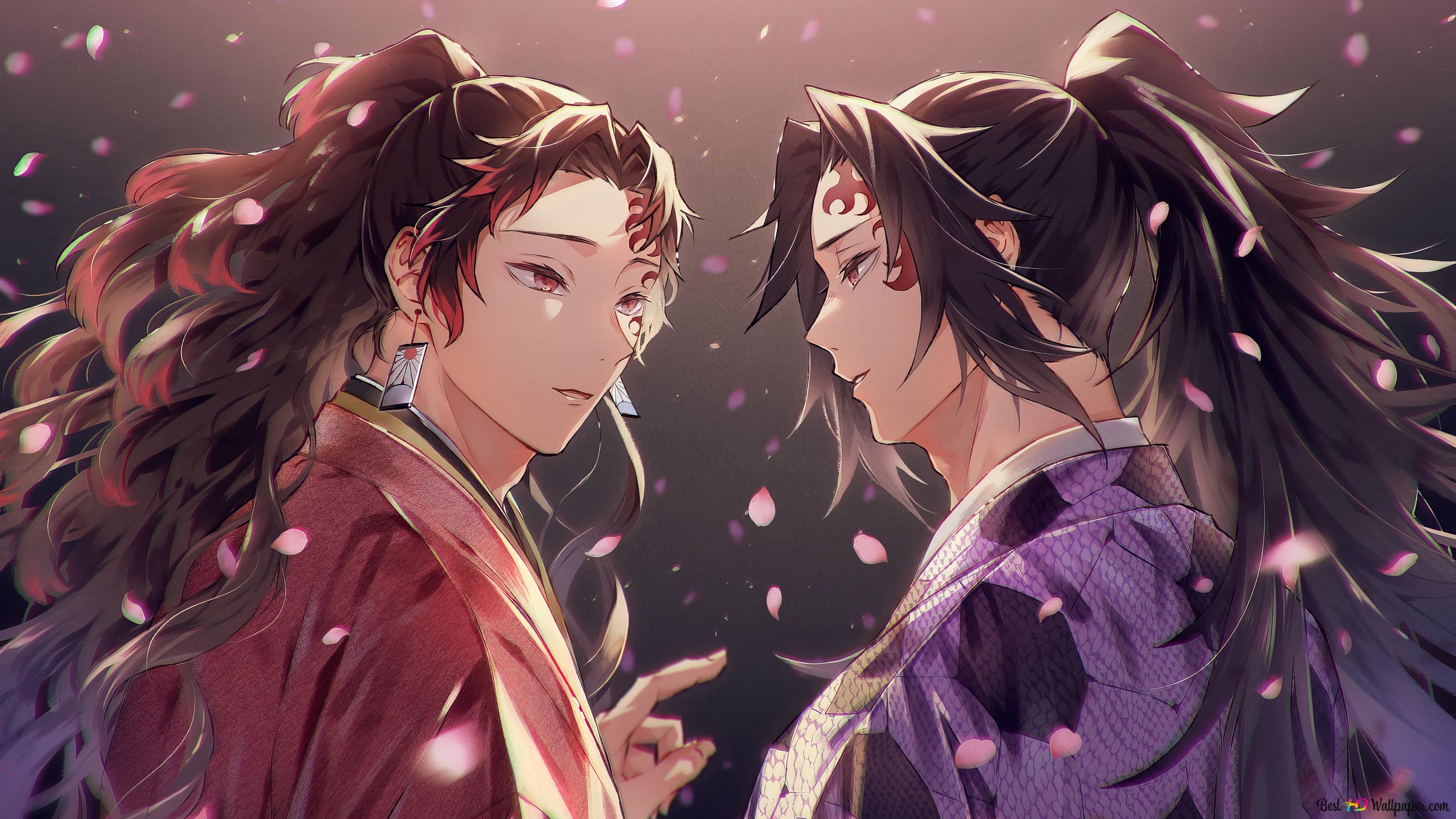 Demon Slayer, Yoriichi Tsugikuni & Michikatsu Tsugikuni 4K wallpaper download