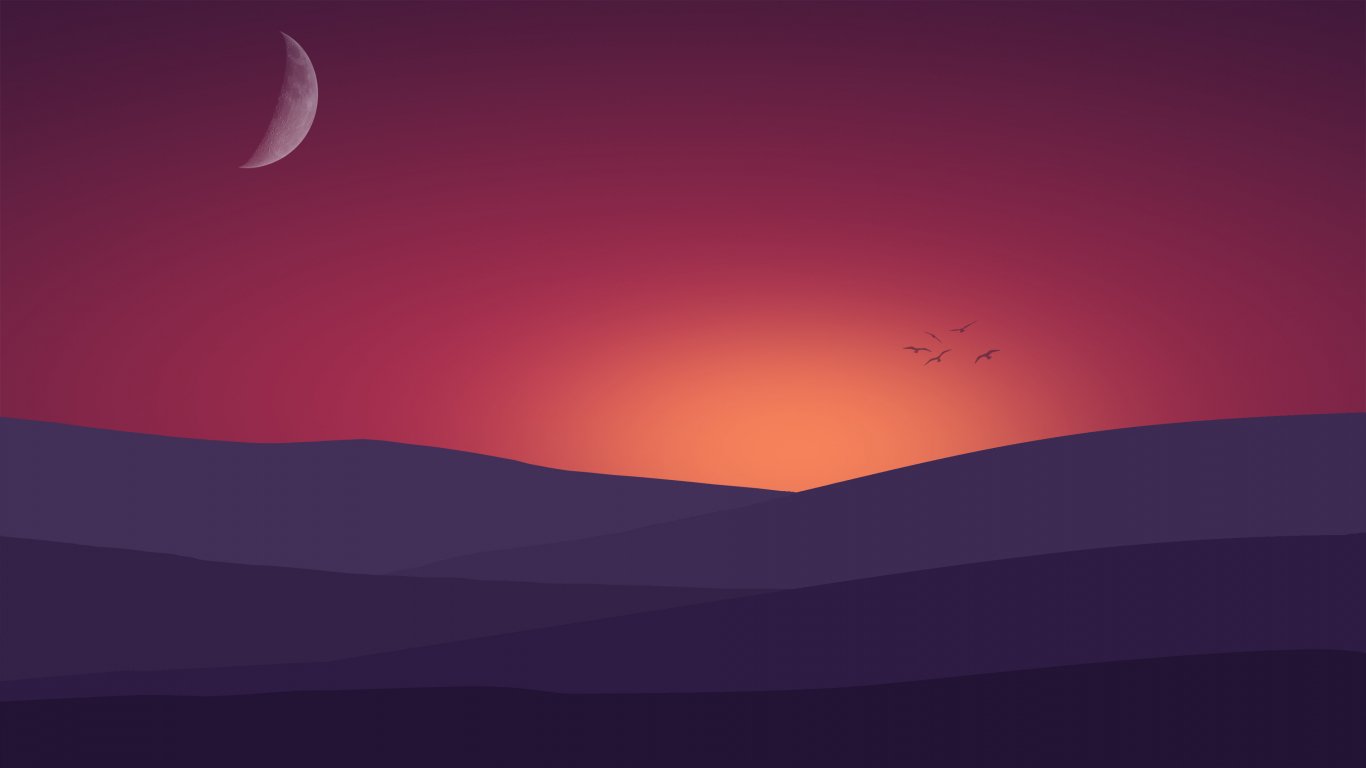 Sunset nature minimal sky wallpaper background for your XFCE- Desktop