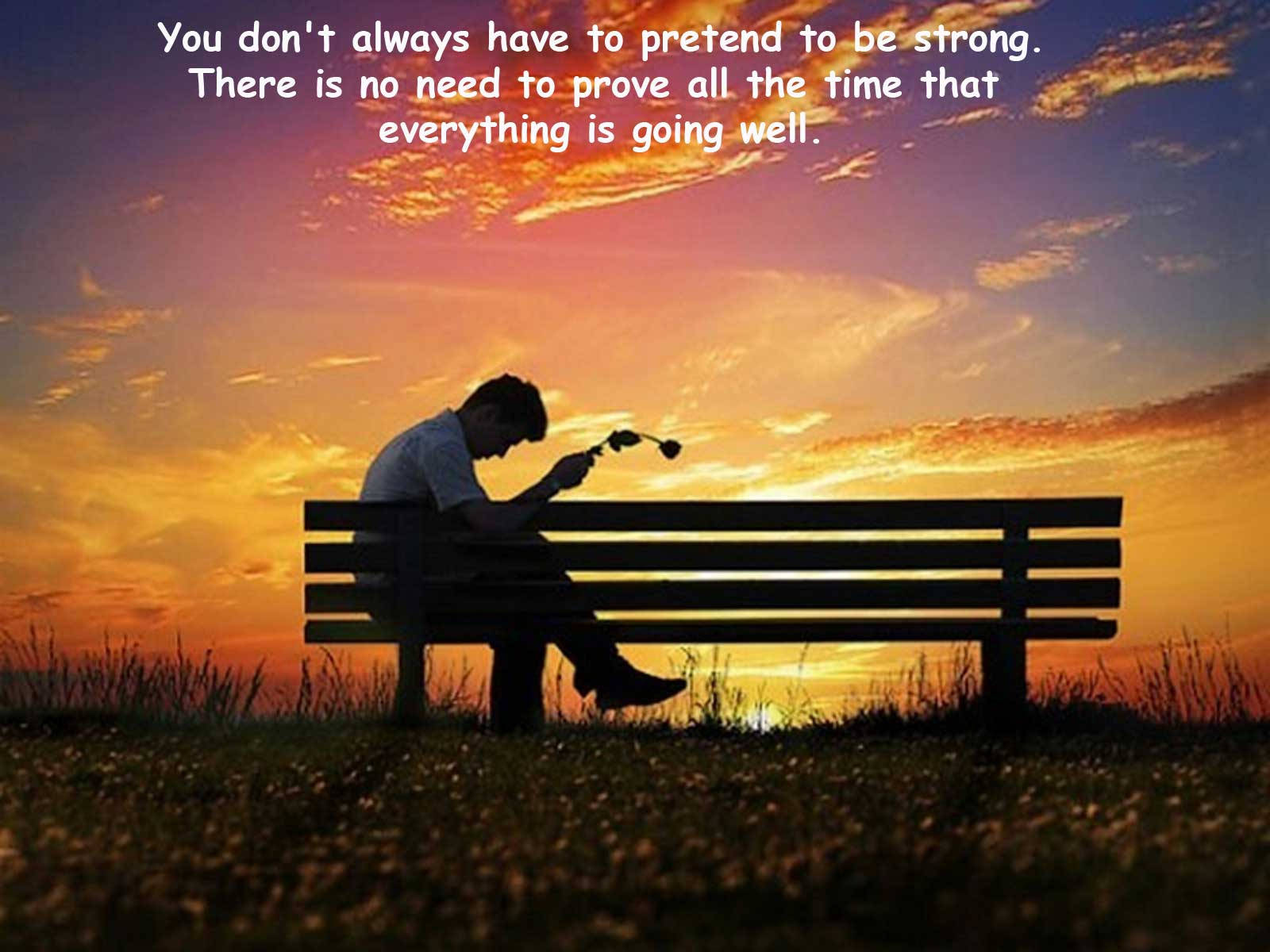 Download So Sad Sunset With Quotes Wallpaper