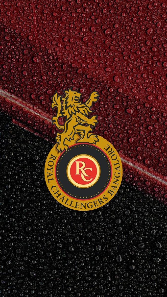 RCB Logo Drops Background Wallpaper Download
