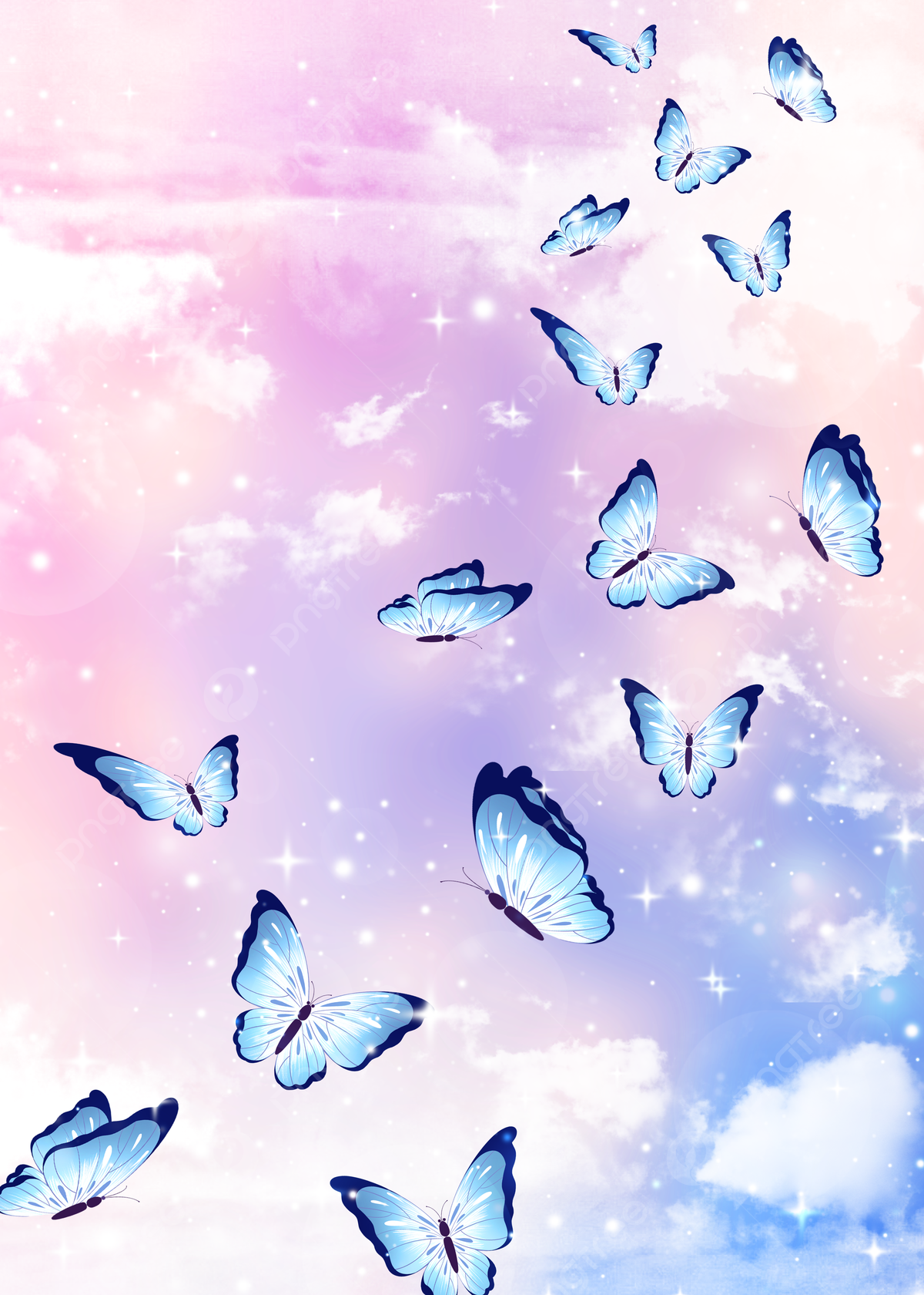 Blue Butterfly iPhone Wallpapers Wallpaper Cave