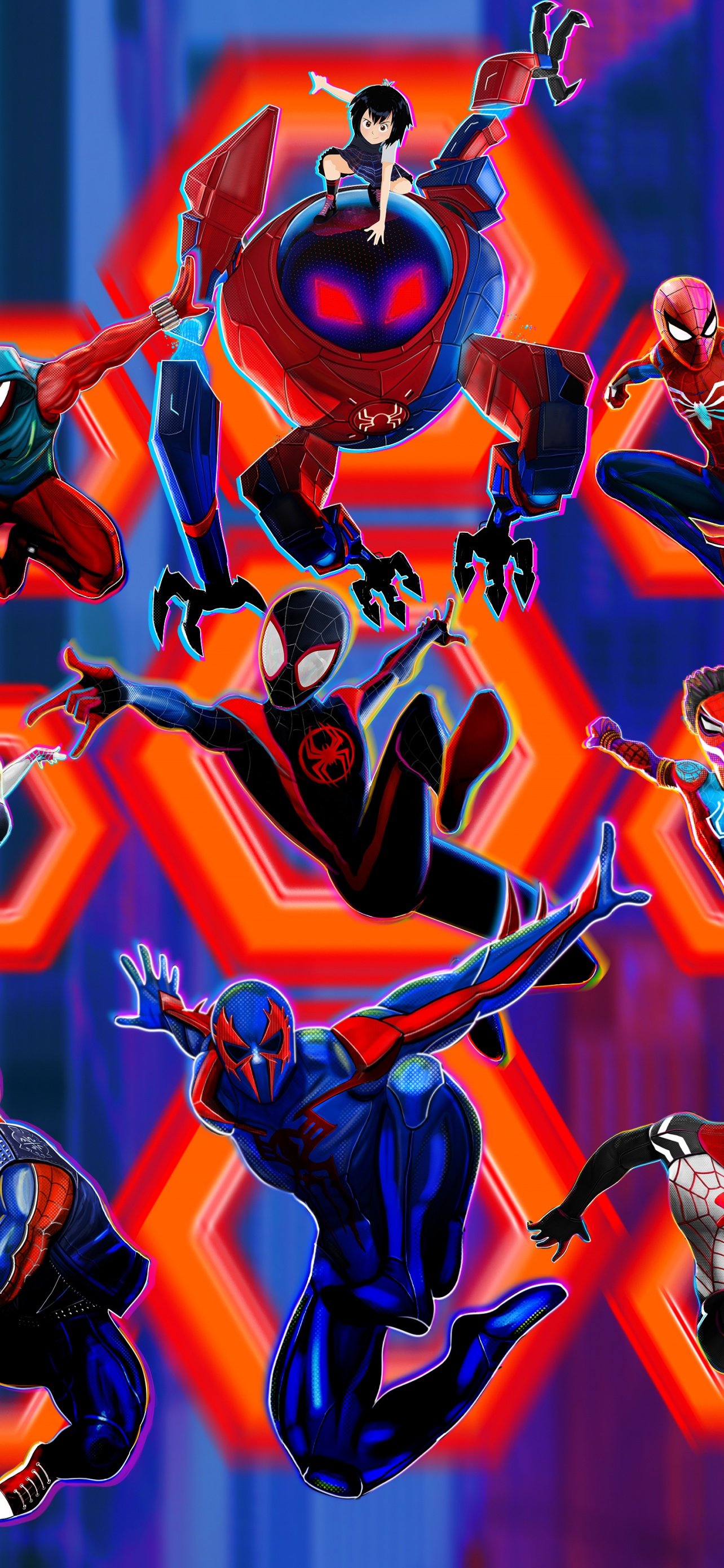 Spider-Man: Across the Spider-Verse Logo 4K Wallpaper iPhone HD