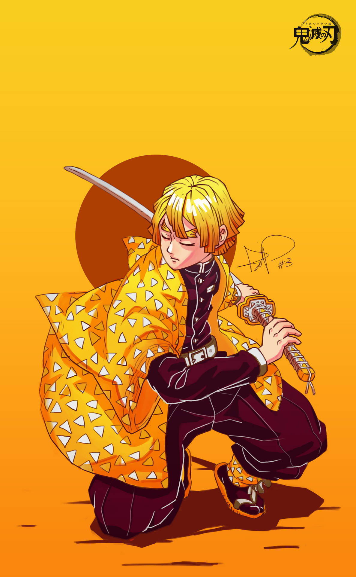 Download Get Inspired by Zenitsu's Courage Wallpaper