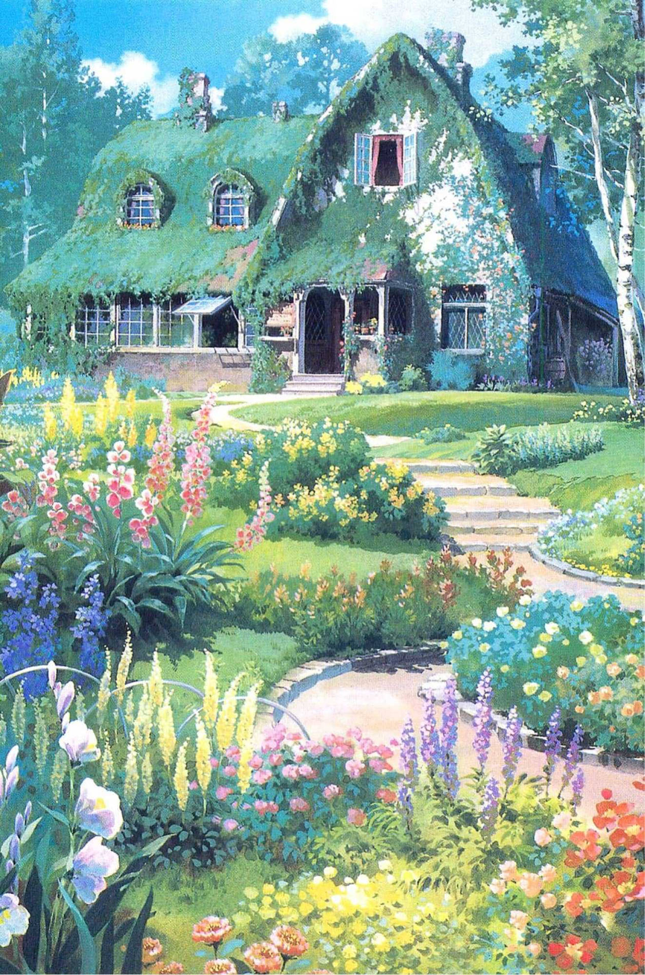 Download Cottagecore House Digital Art Wallpaper